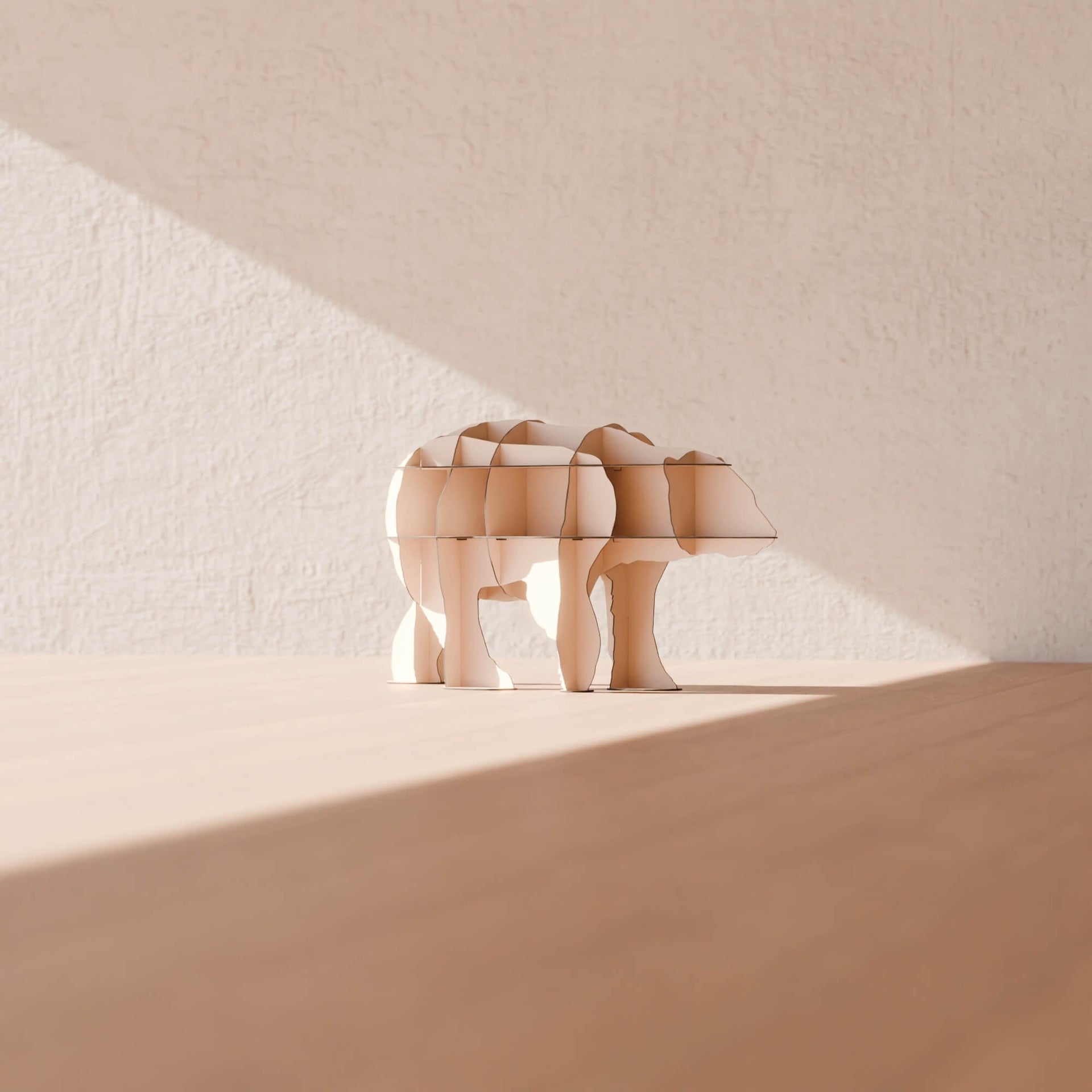 JUNE Beige Bookcase