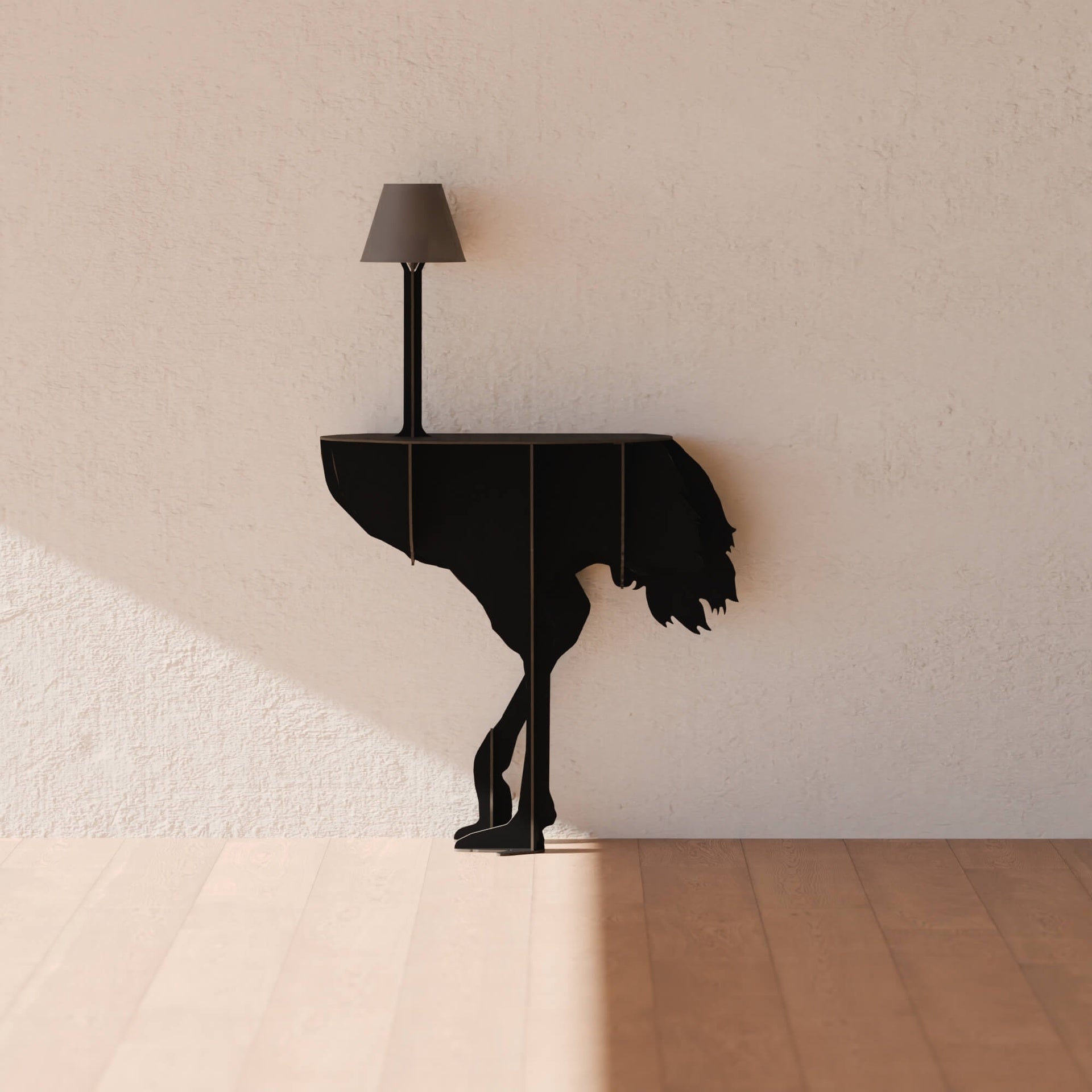 Console with lamp DIVA LUCIA black