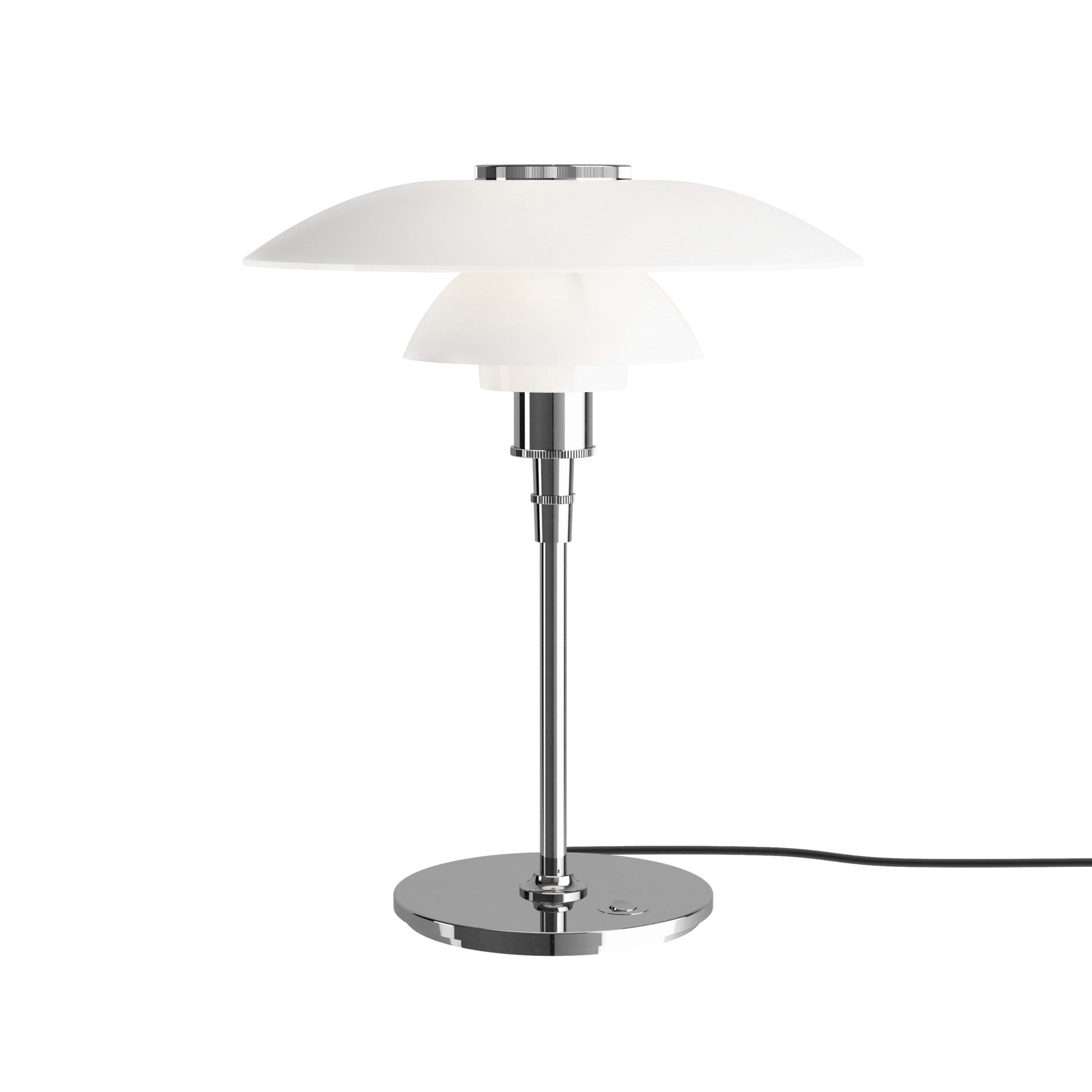 PH 4½-3½ Table Lamp white with chrome base