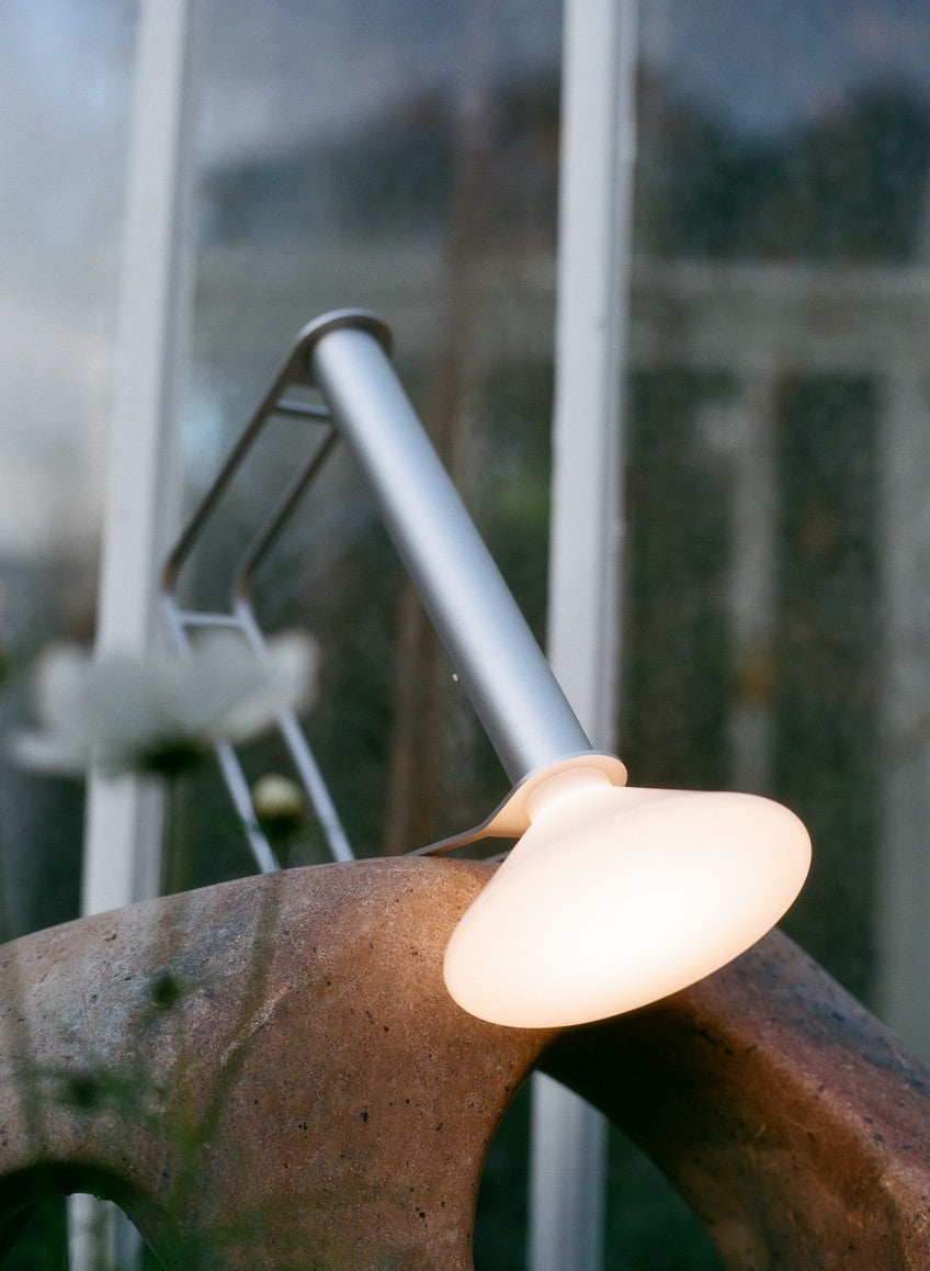 Portable outdoor lamp PITON silver
