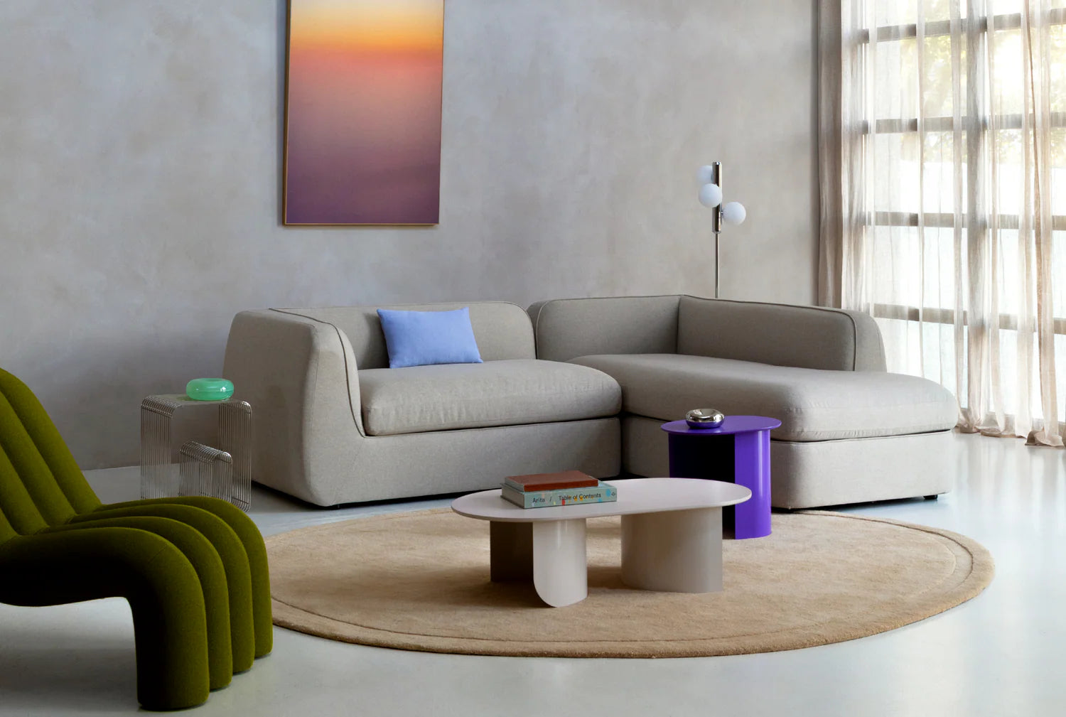 PLATEAU Yellow Side Table