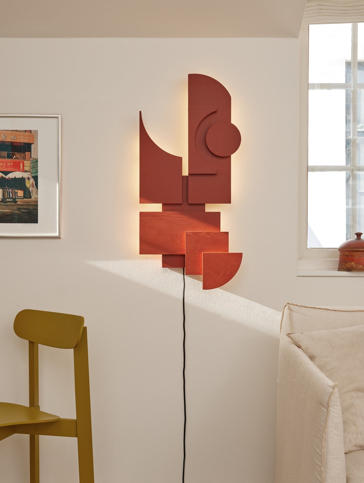 Wandleuchte TOTEM DECO rot