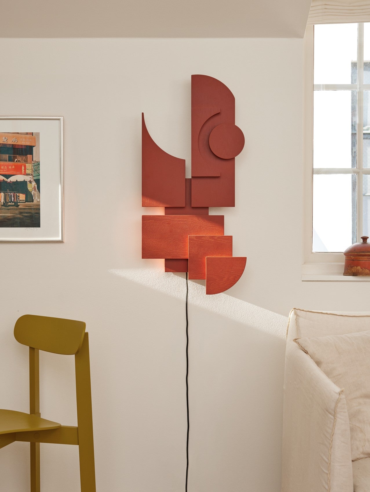 Wandleuchte TOTEM DECO rot