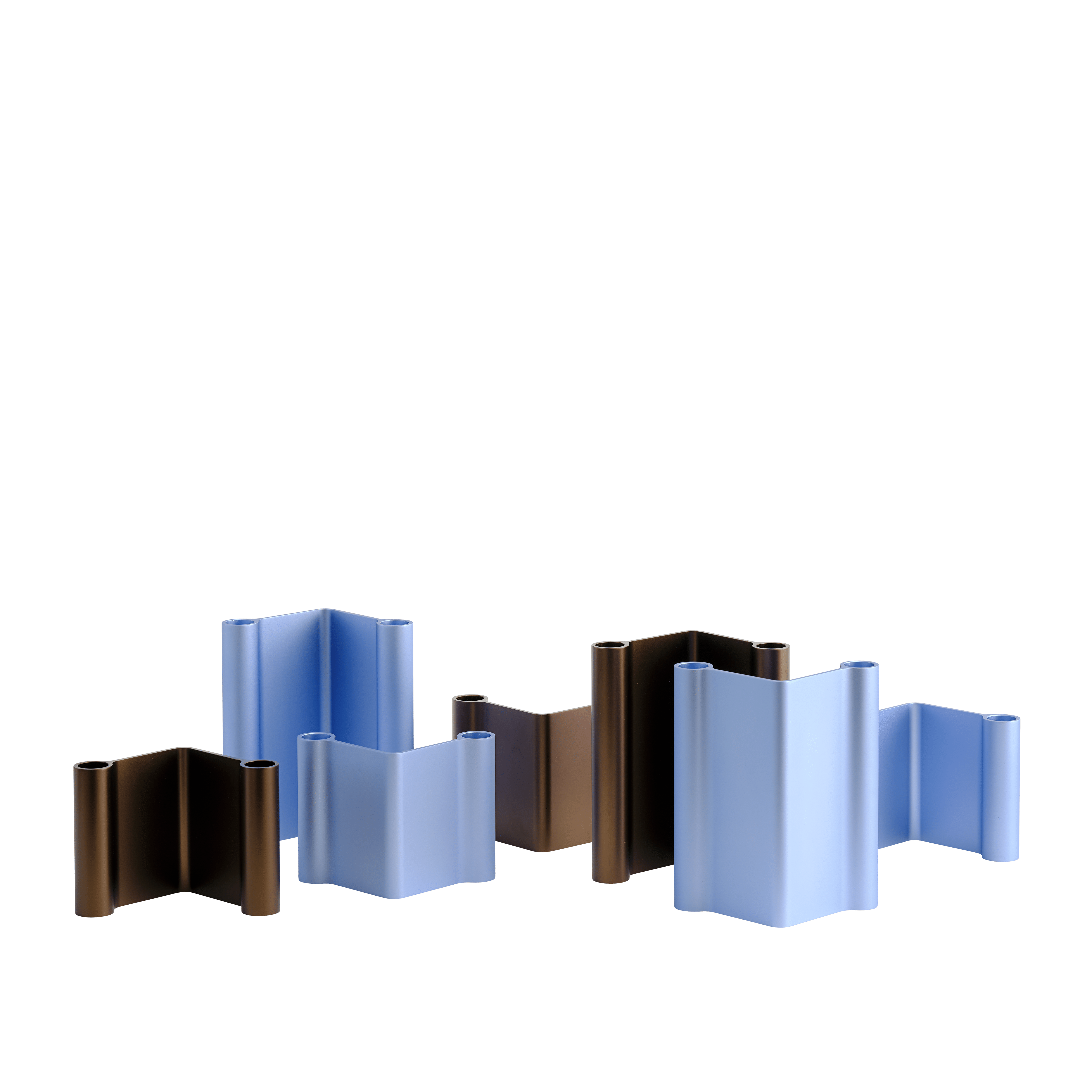 PAIR Candle Holder Brown