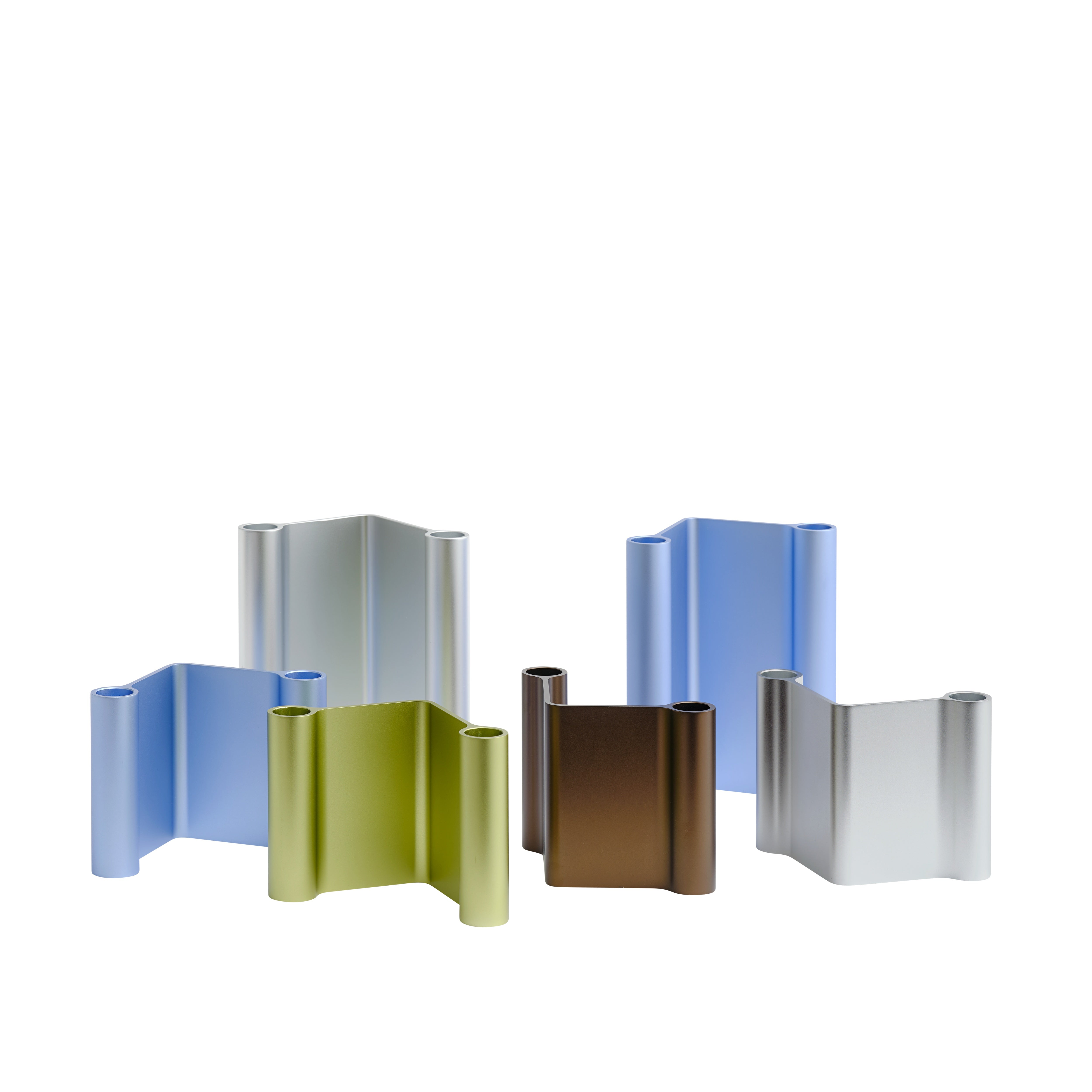 PAIR Aluminium Candle Holder