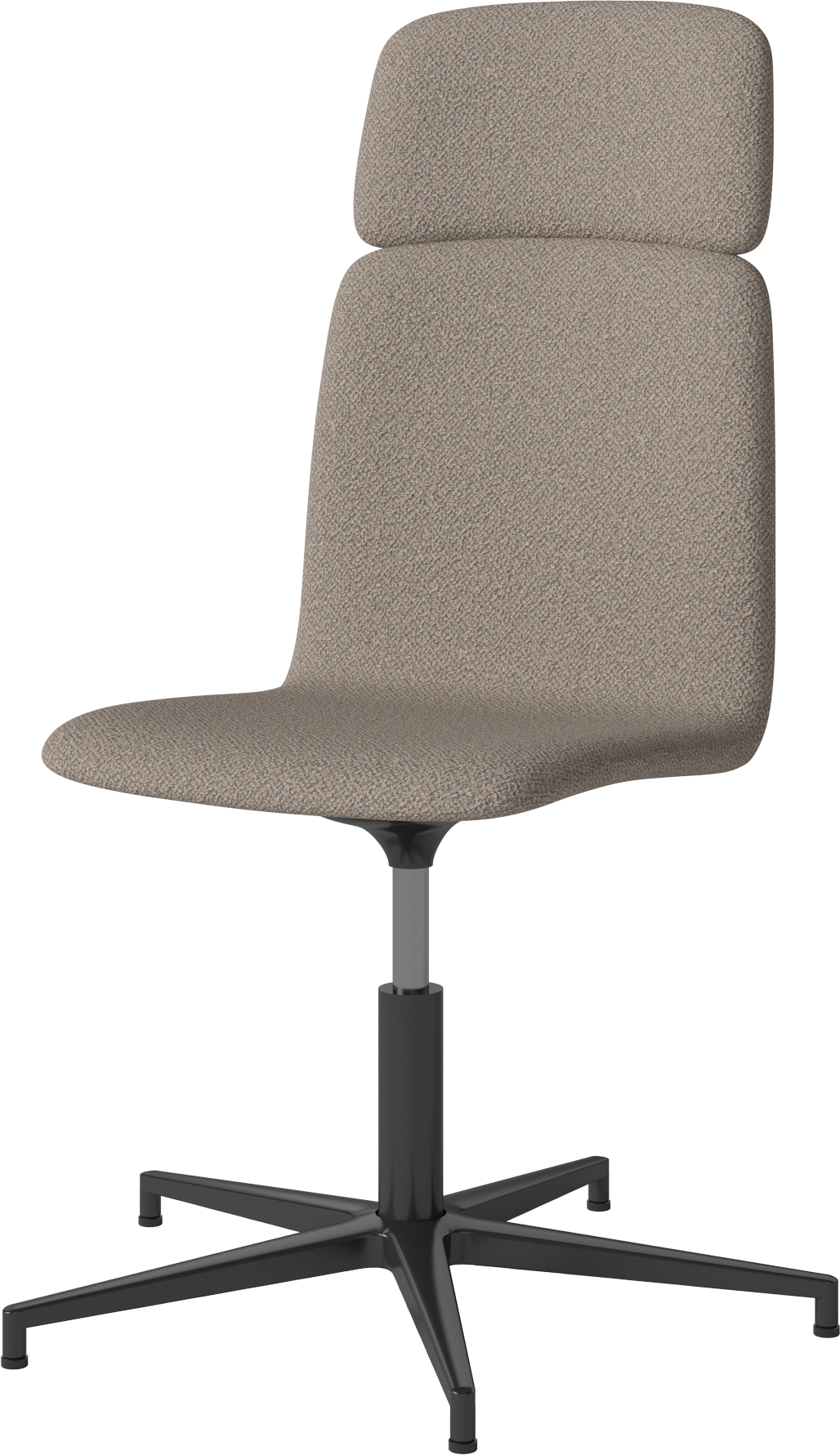 Palm office chair upholstered with a black base