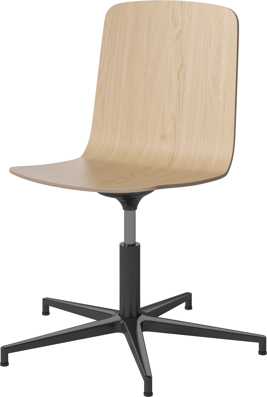 Palm office chair bleached veneer with a black base