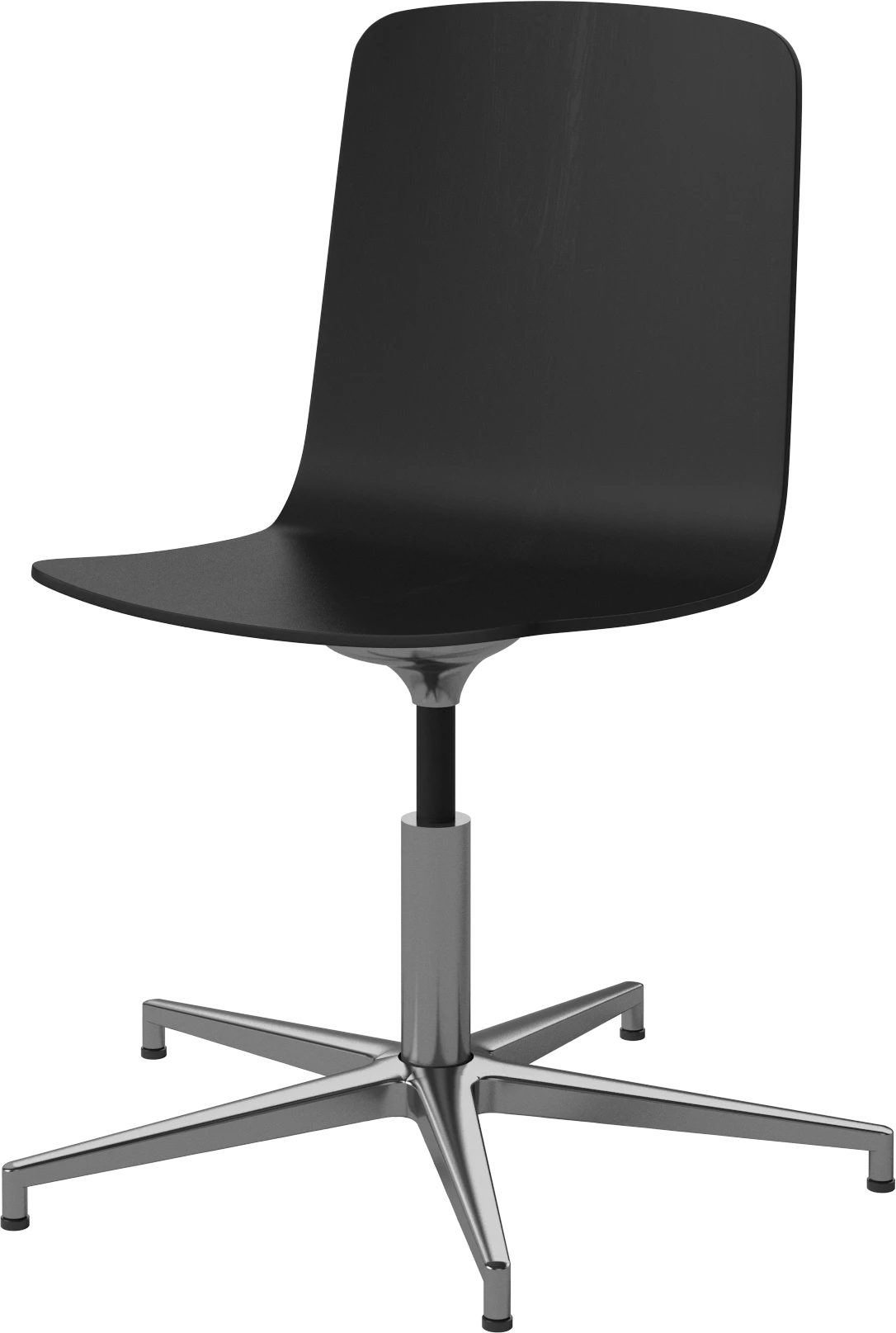 Palm office chair black veneer with a metal base