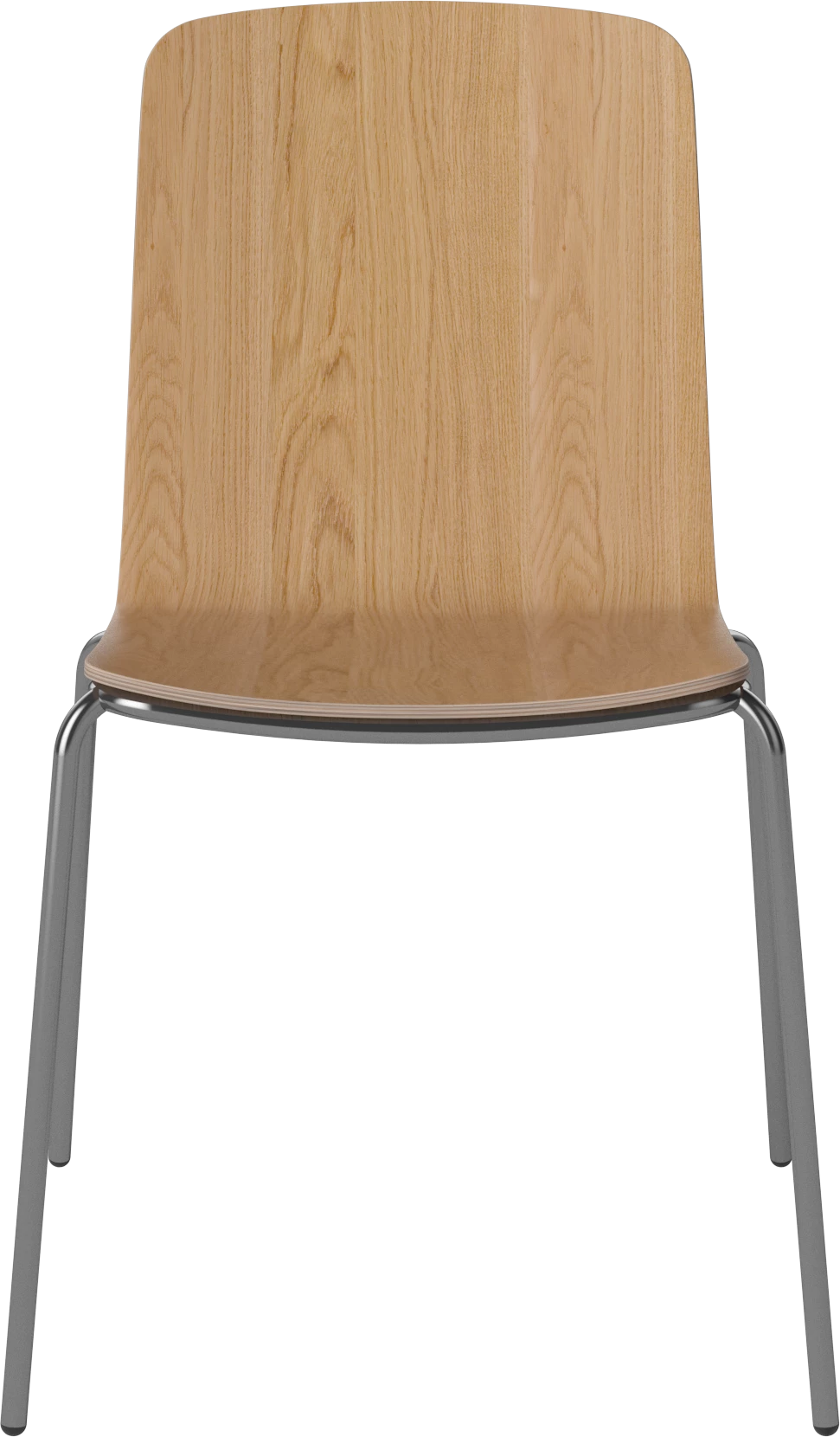 Palm chair Oak veneer with a metal base