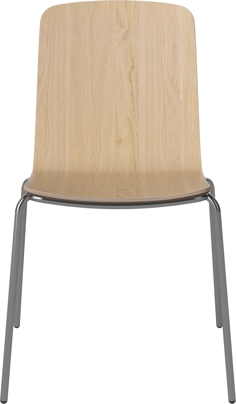 Palm chair Belted oak veneer with a metal base