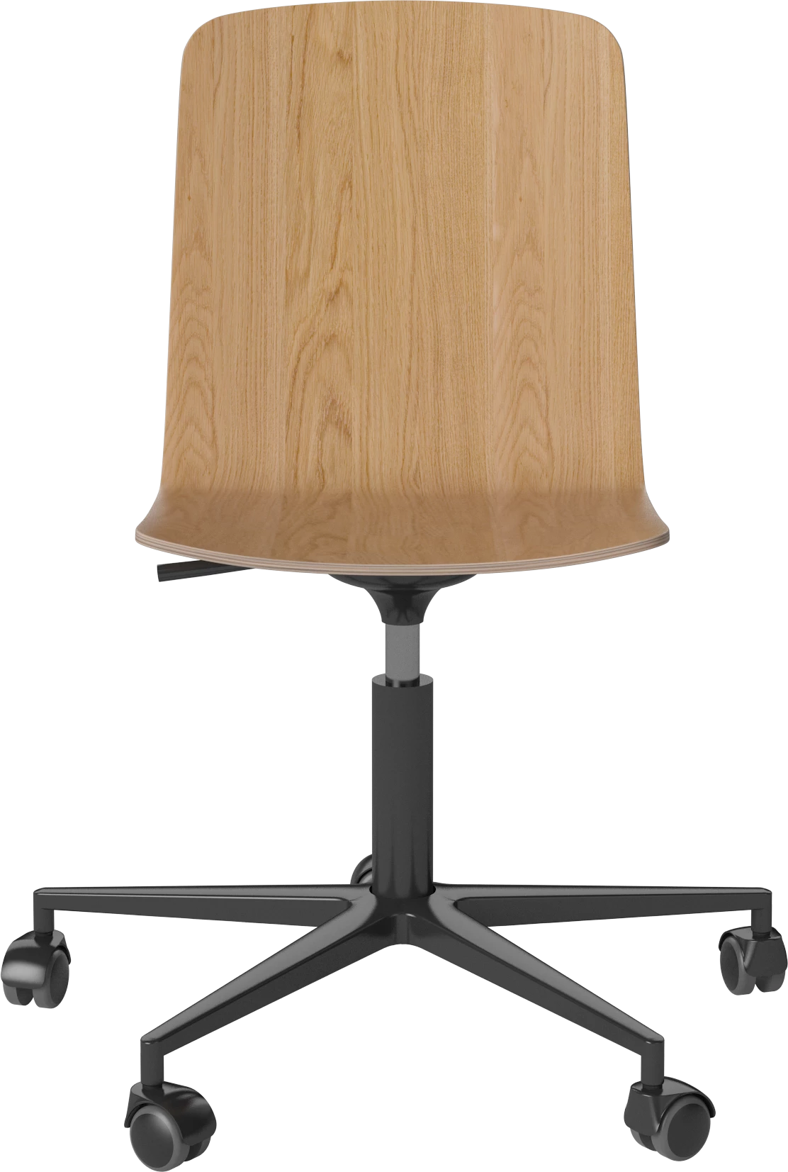 Palm office chair Oak veneer with a metal base