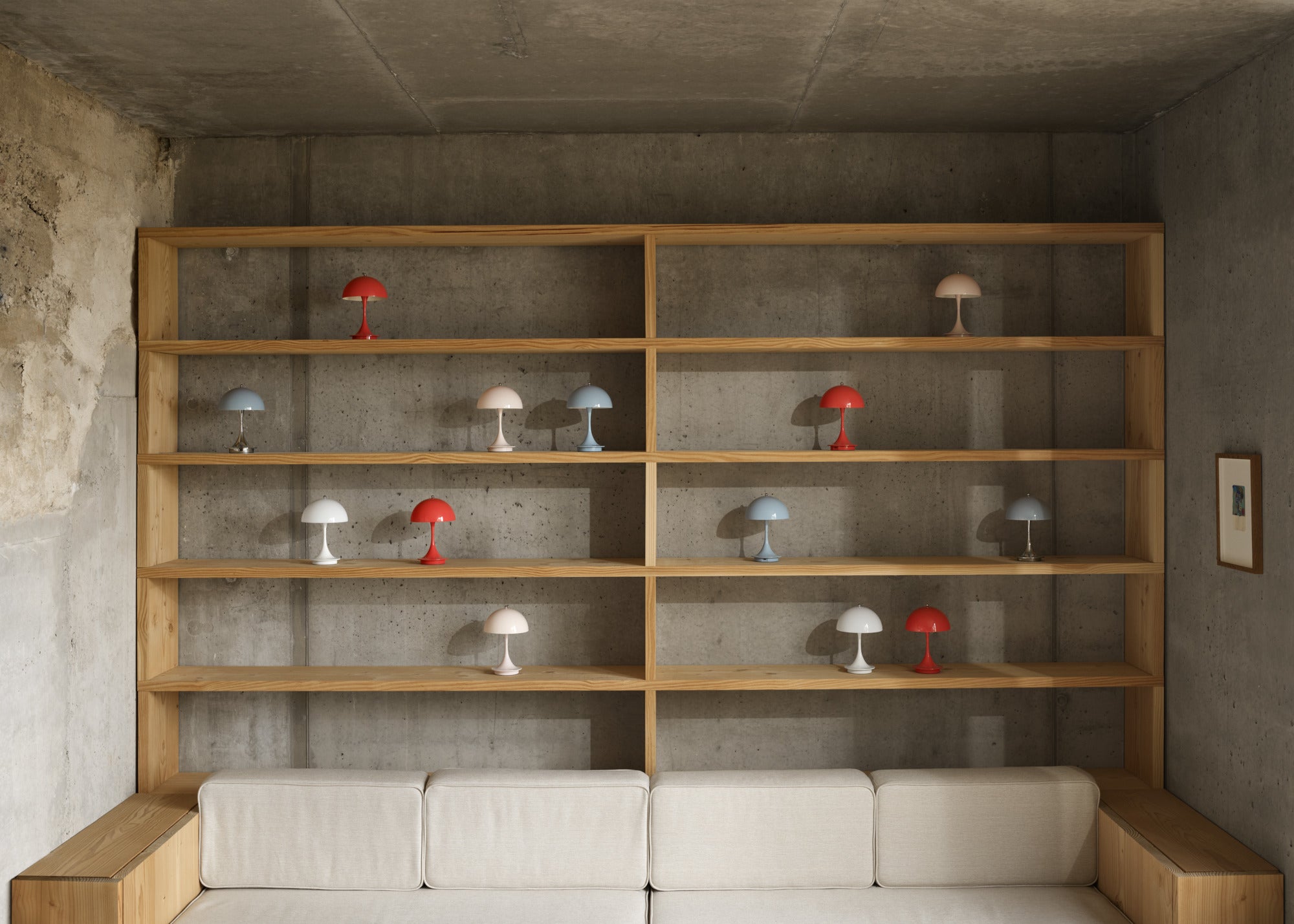 Lampa przenośna PANTHELLA 160 beżowy opal z chromowaną podstawą