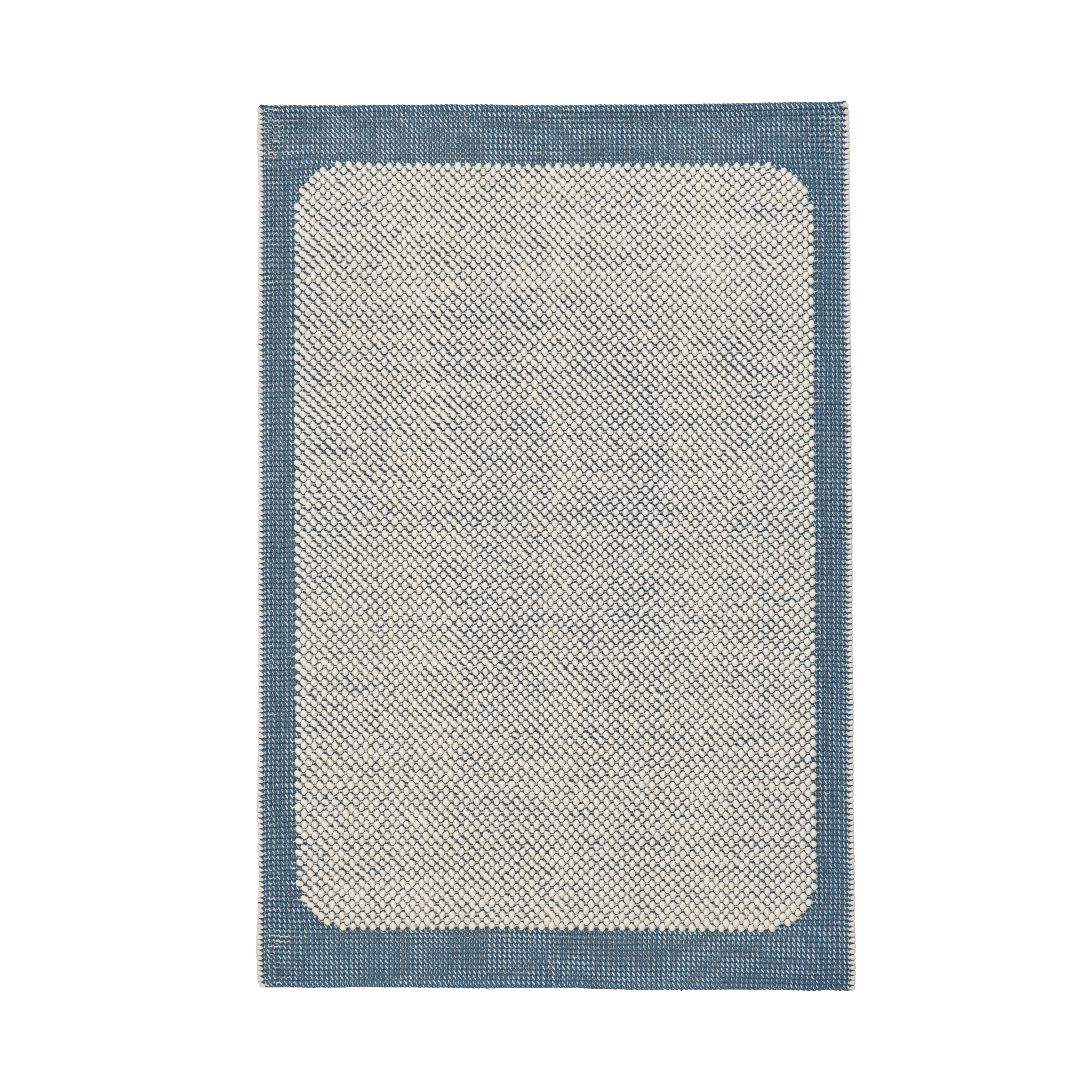 PEBBLE rug blue with beige