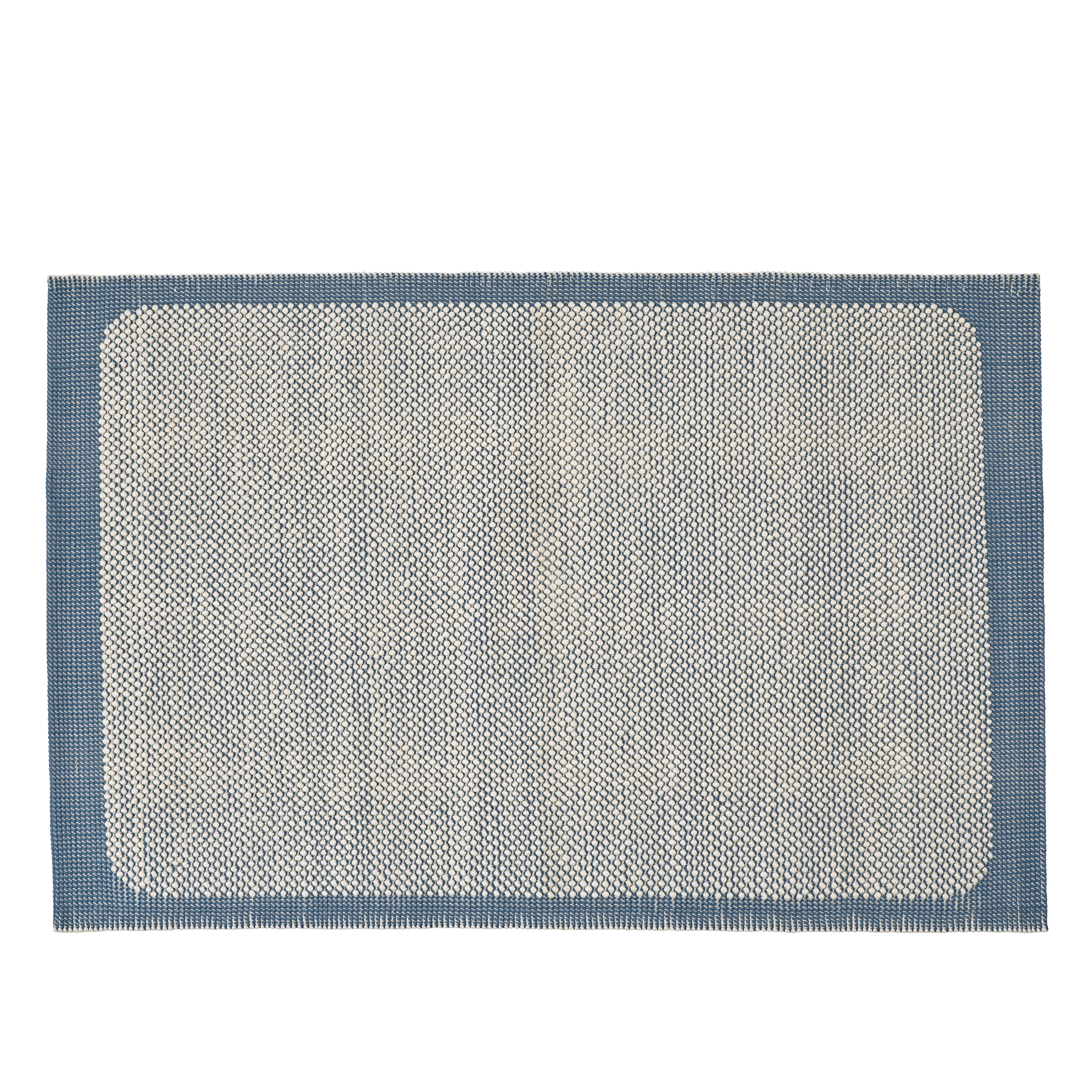 PEBBLE rug blue with beige
