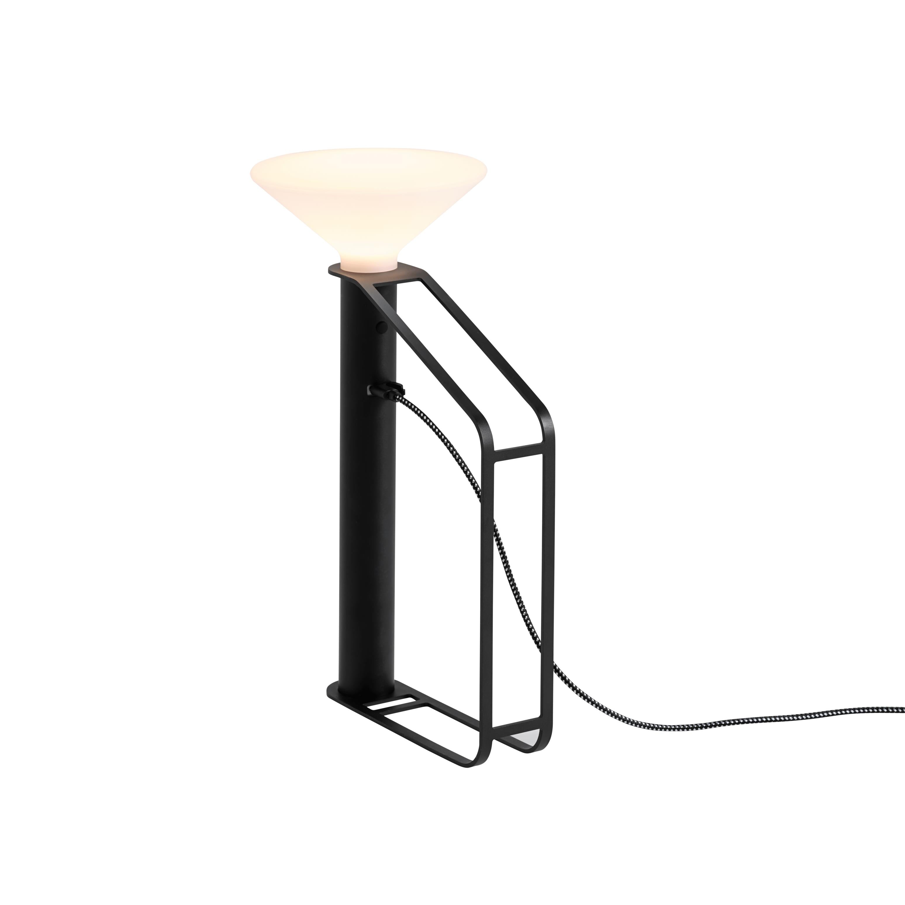 Portable outdoor lamp PITON black