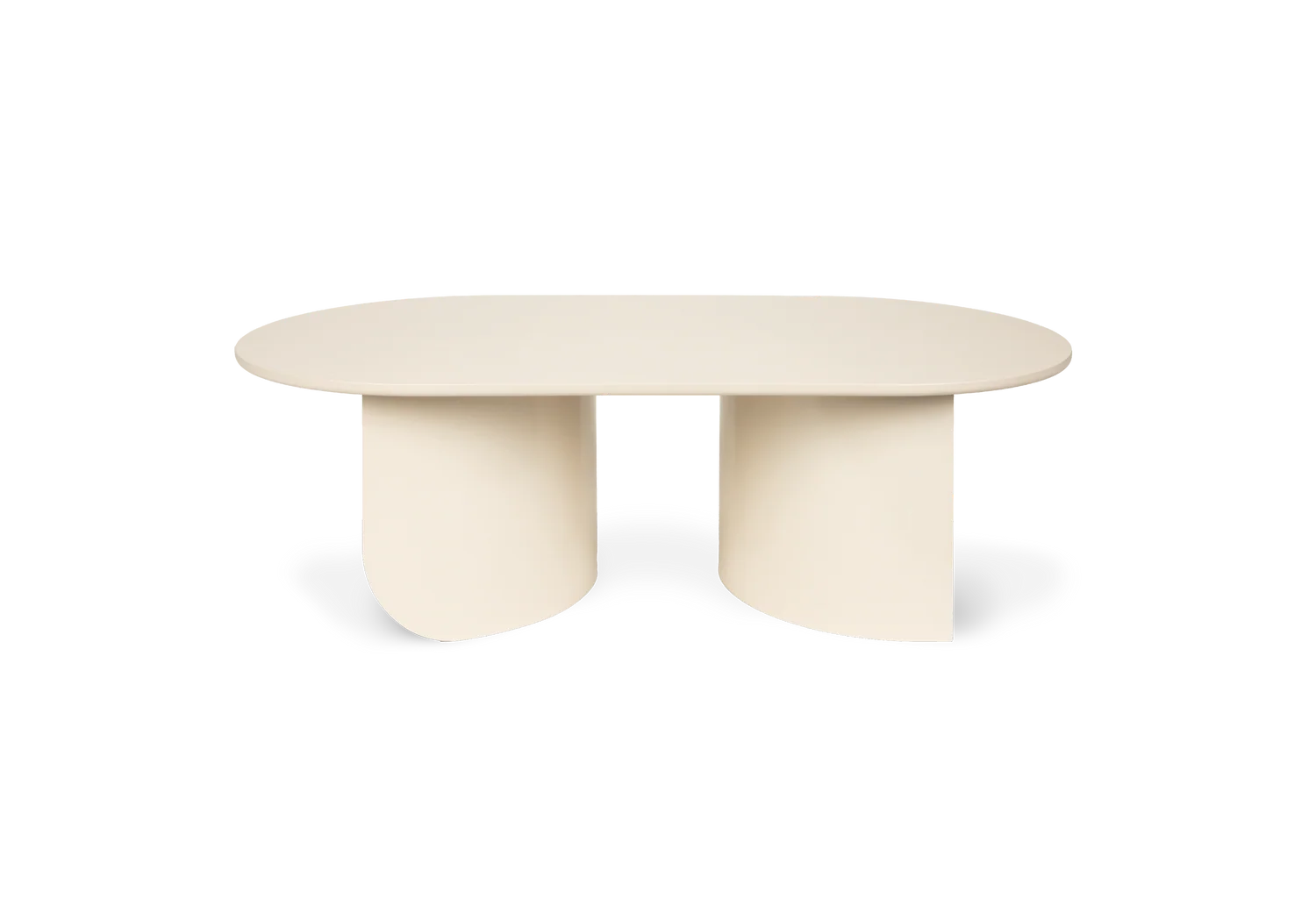 Oval coffee table PLATEAU in sand color