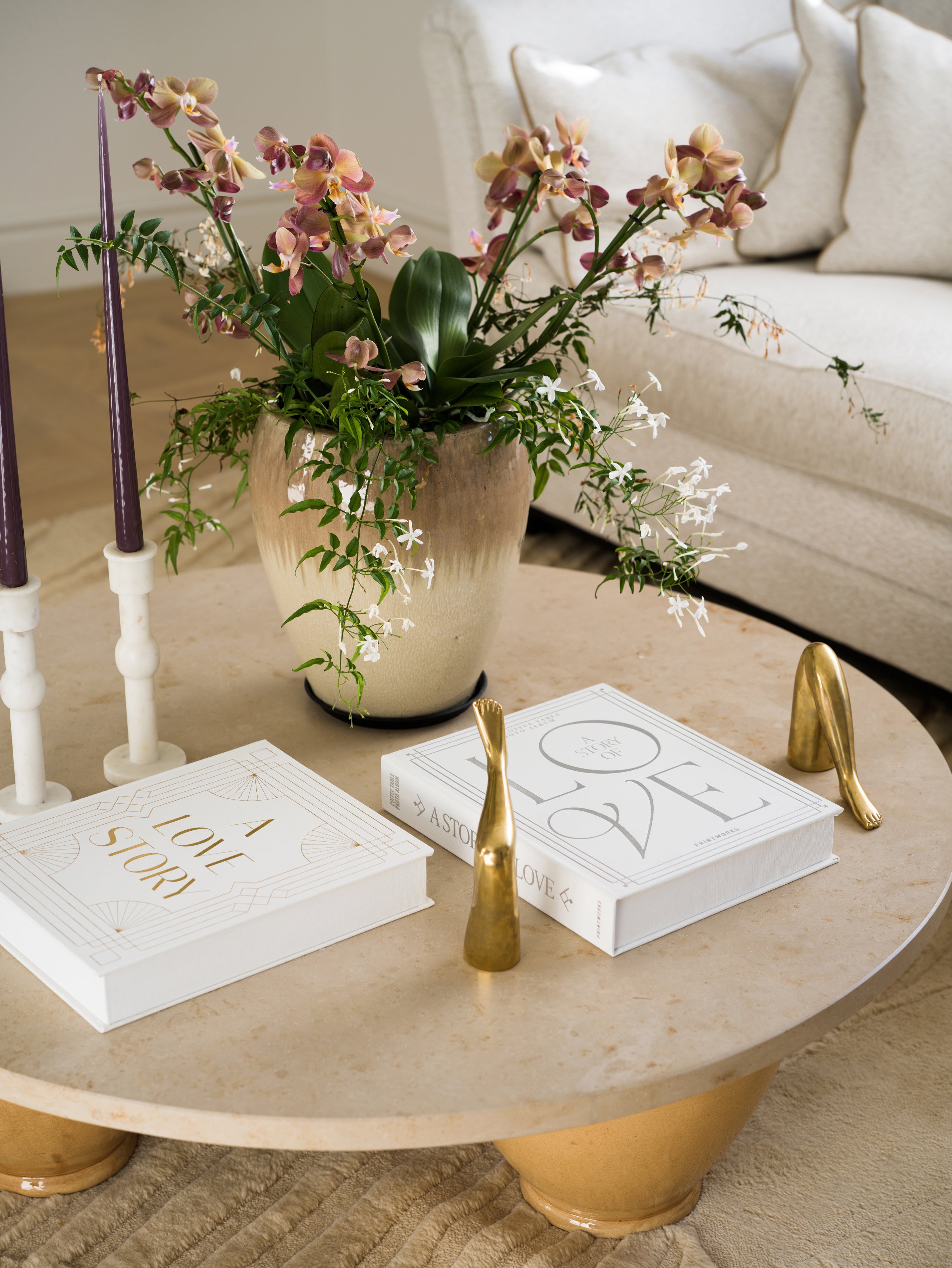 A LOVE STORY Photo Album White with Gold