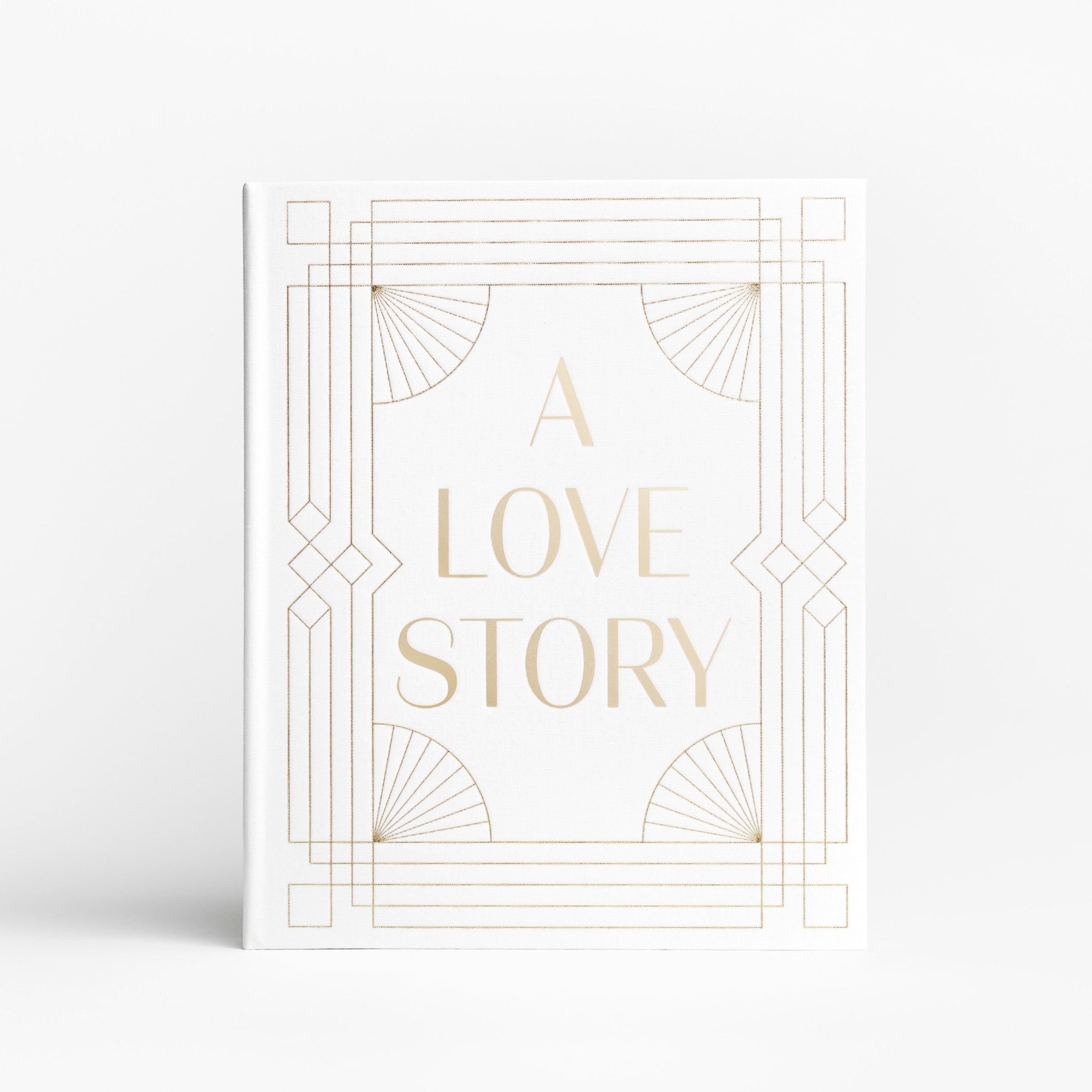 A LOVE STORY Photo Album White with Gold