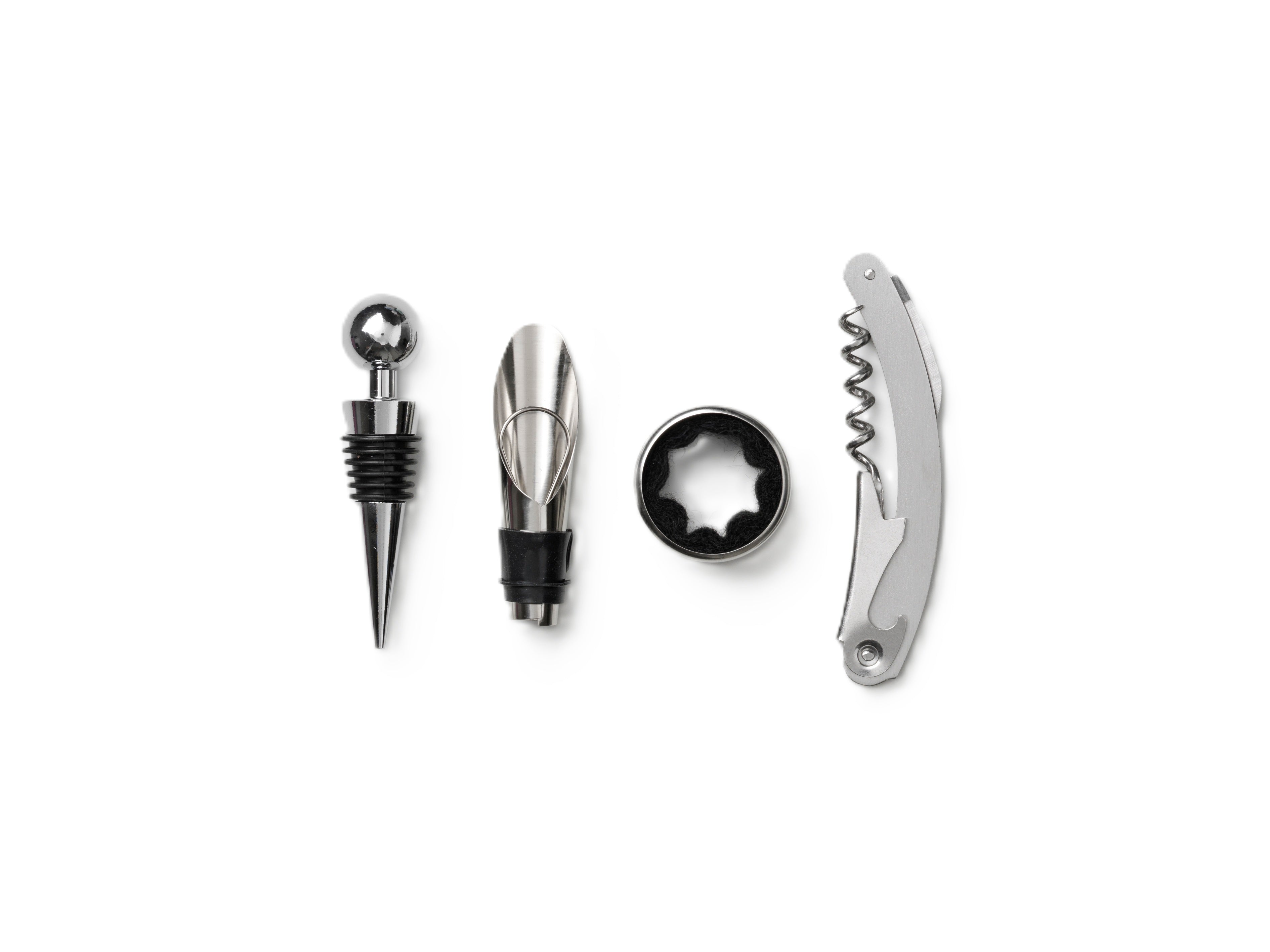 Wine Accessories Set THE ESSENTIALS green with pink