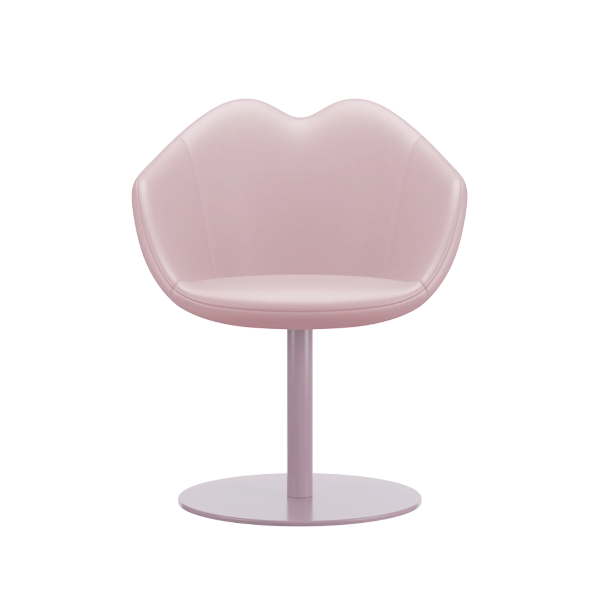 Rosa Lederfotel XOXO mit runder Basis