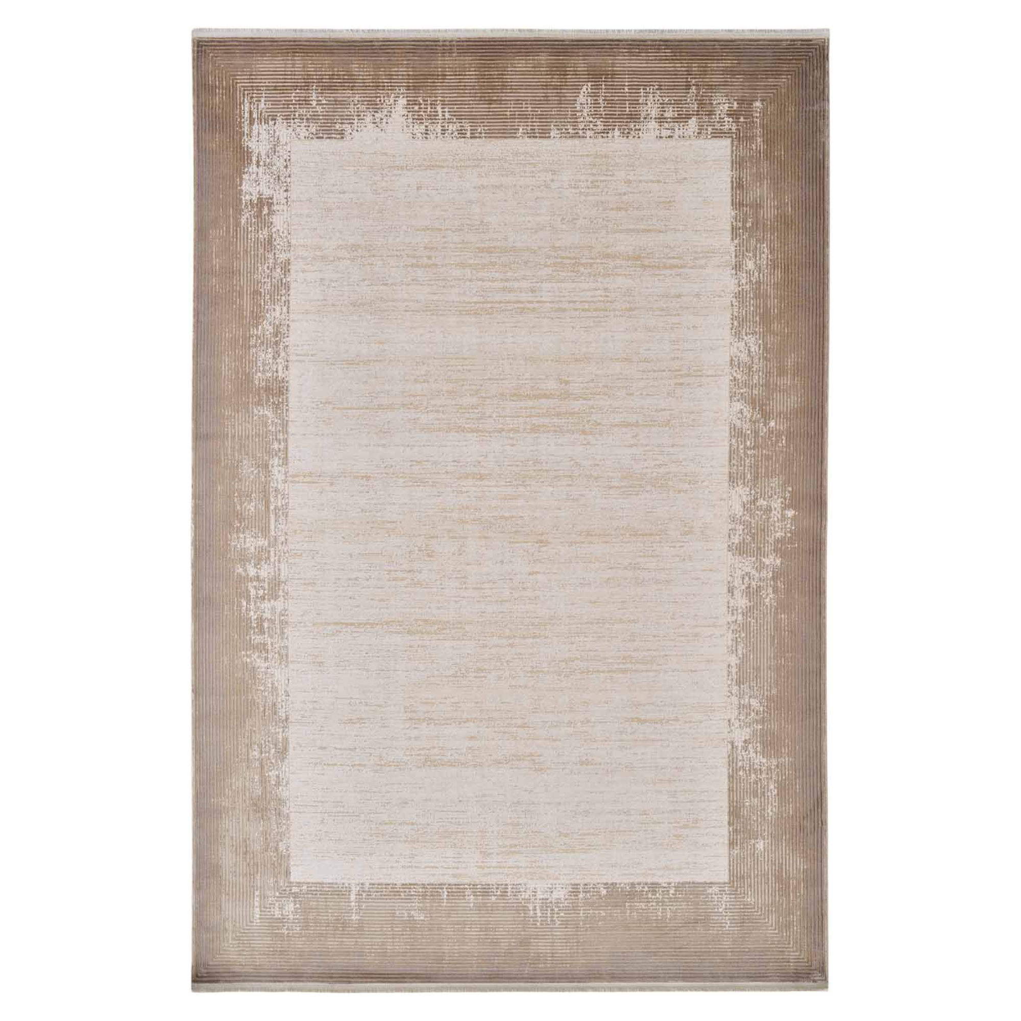 Teppich BORDER beige mit Braun