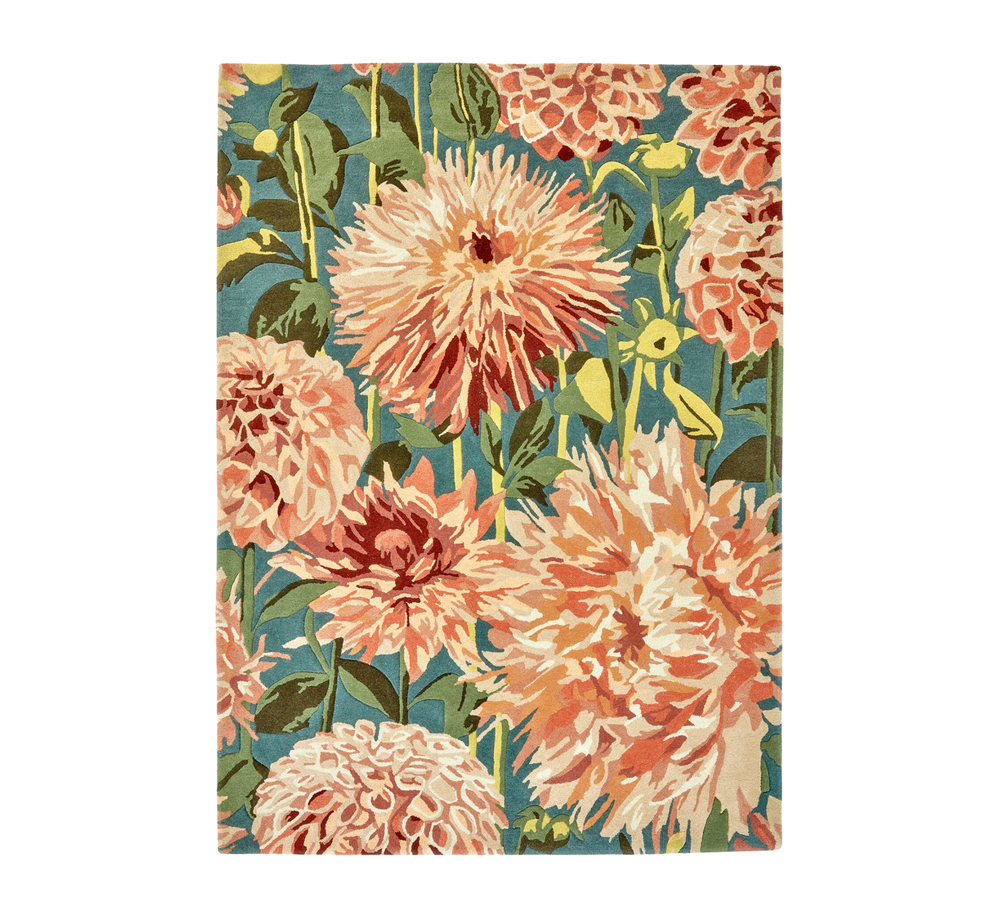 Dywan DAHLIA CORAL WILDERNESS pomarańczowo-zielony