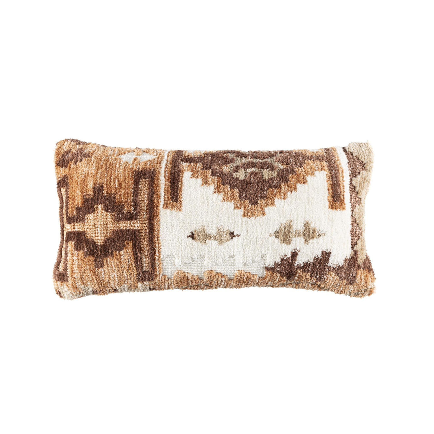 Maron brown pillow with beige