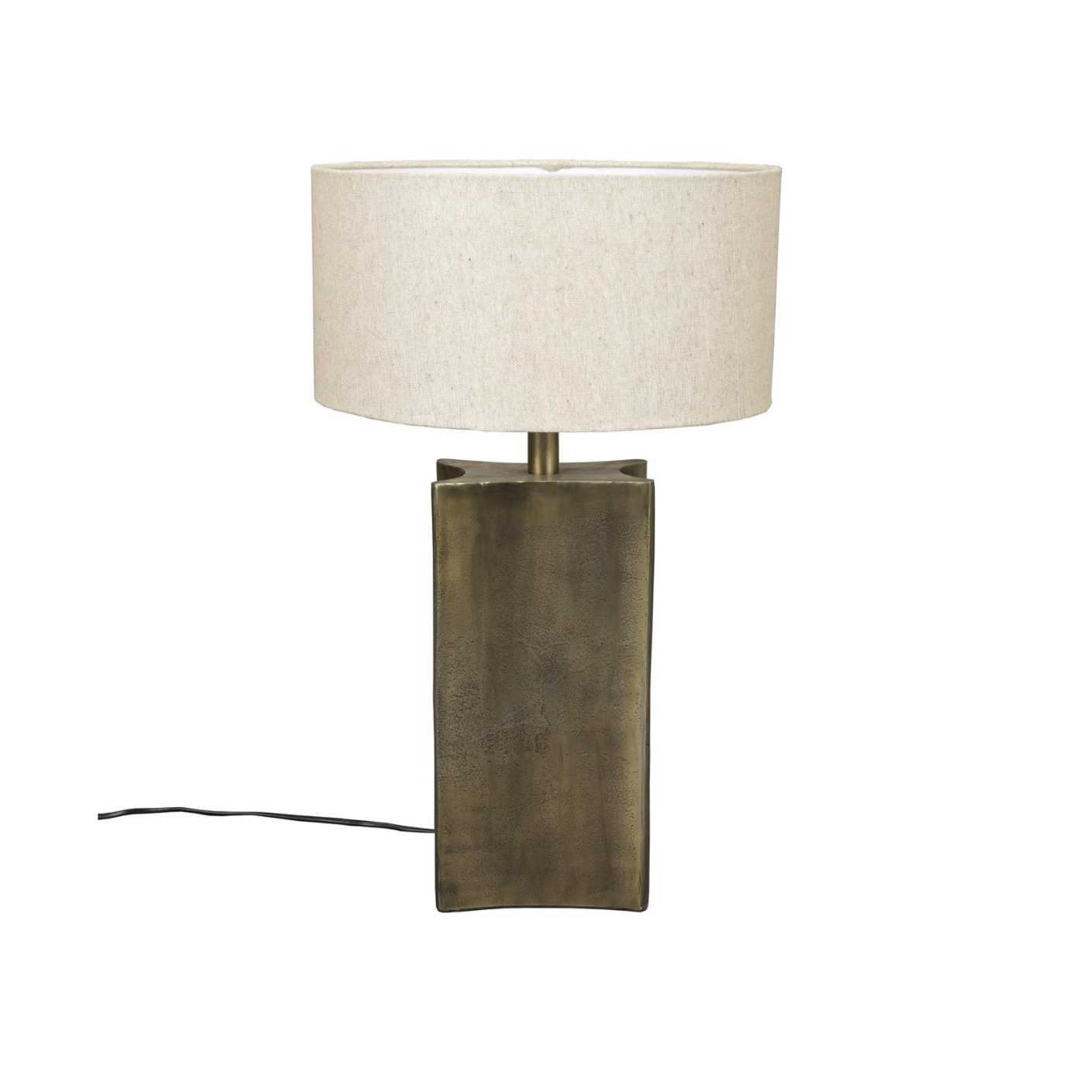 Rico beige table lamp with ancient gold