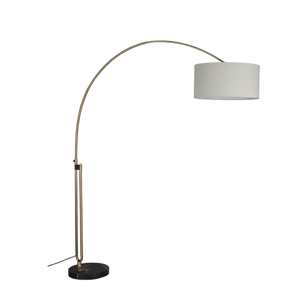 Archie beige floor lamp with black marble