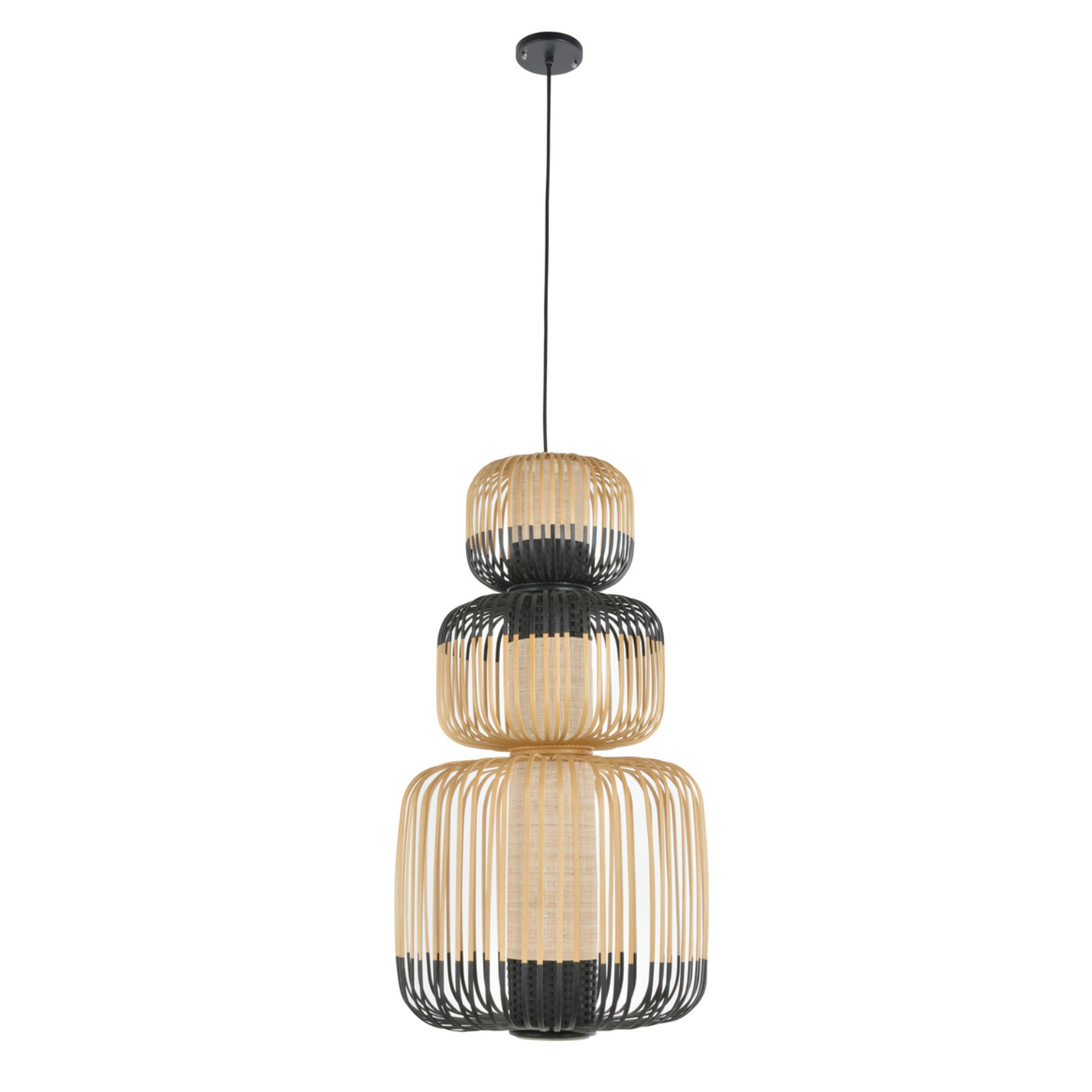 3-point Bamboo Black hanging lamp