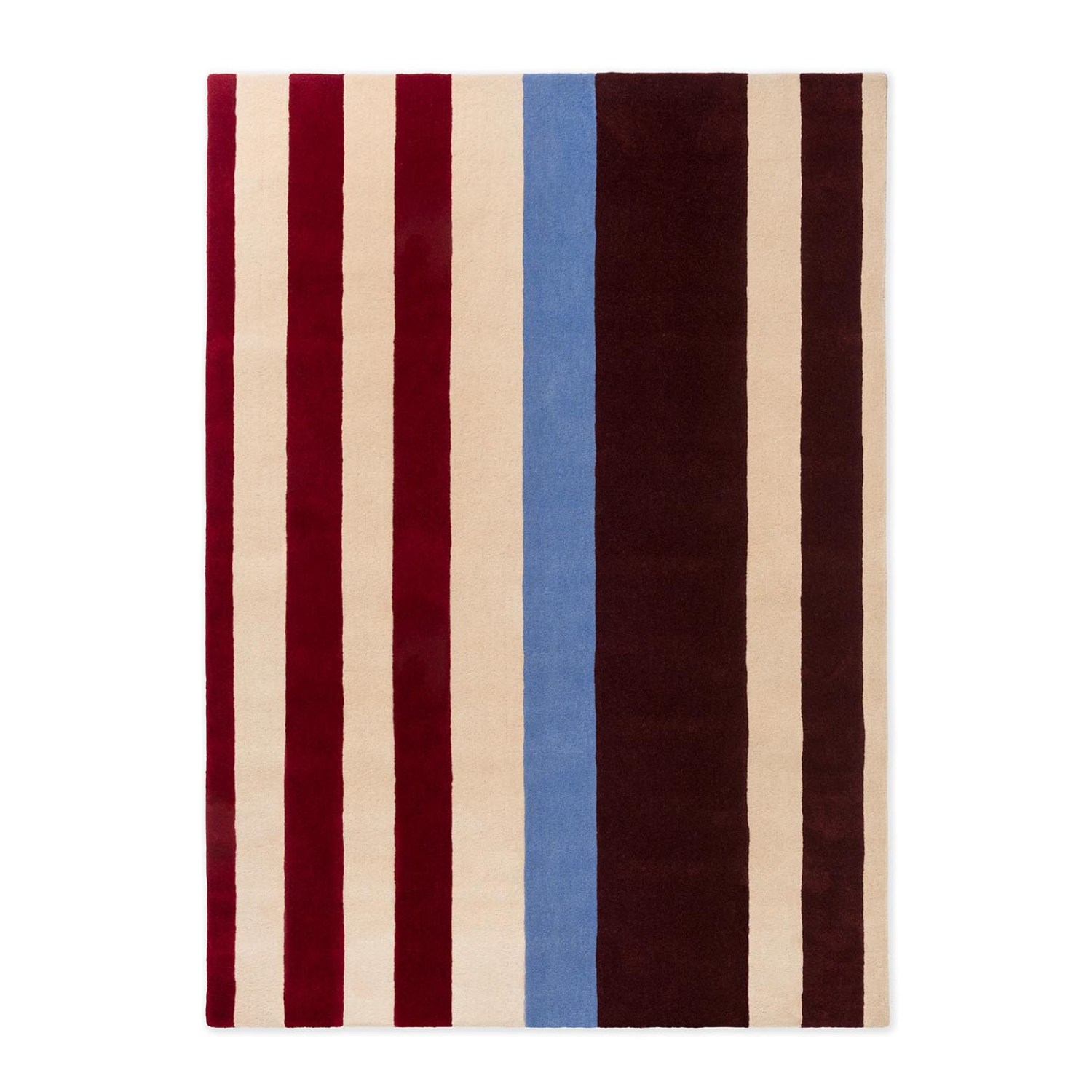 Ralls red-beige-blue wool rug