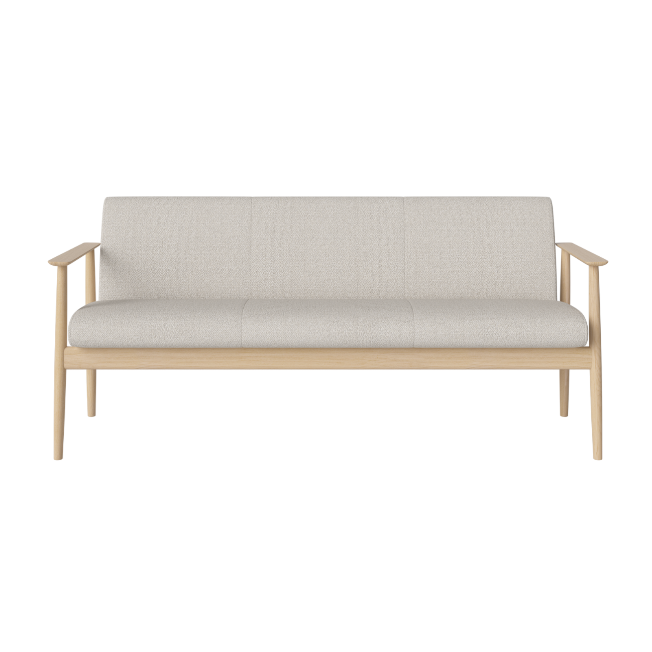 Visti upholstered sofa base made of bleached oak wood