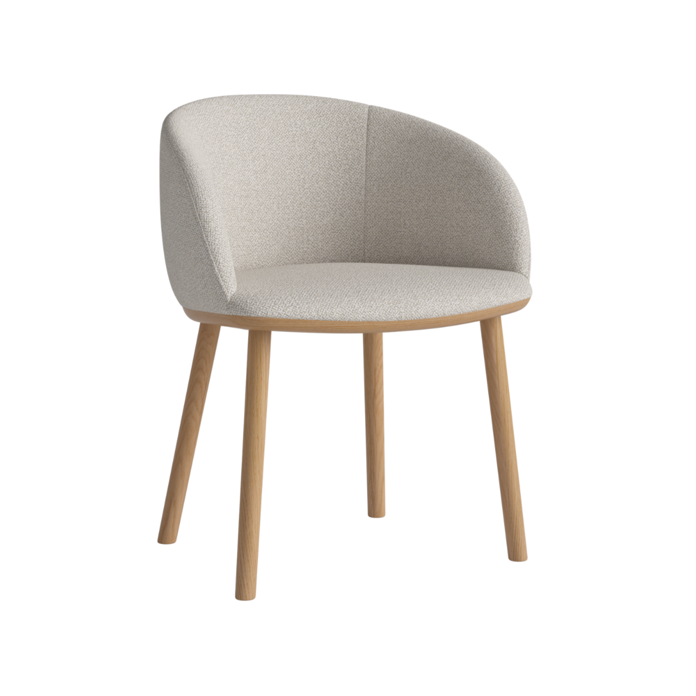 JIN Upholstered chair base of oak wood