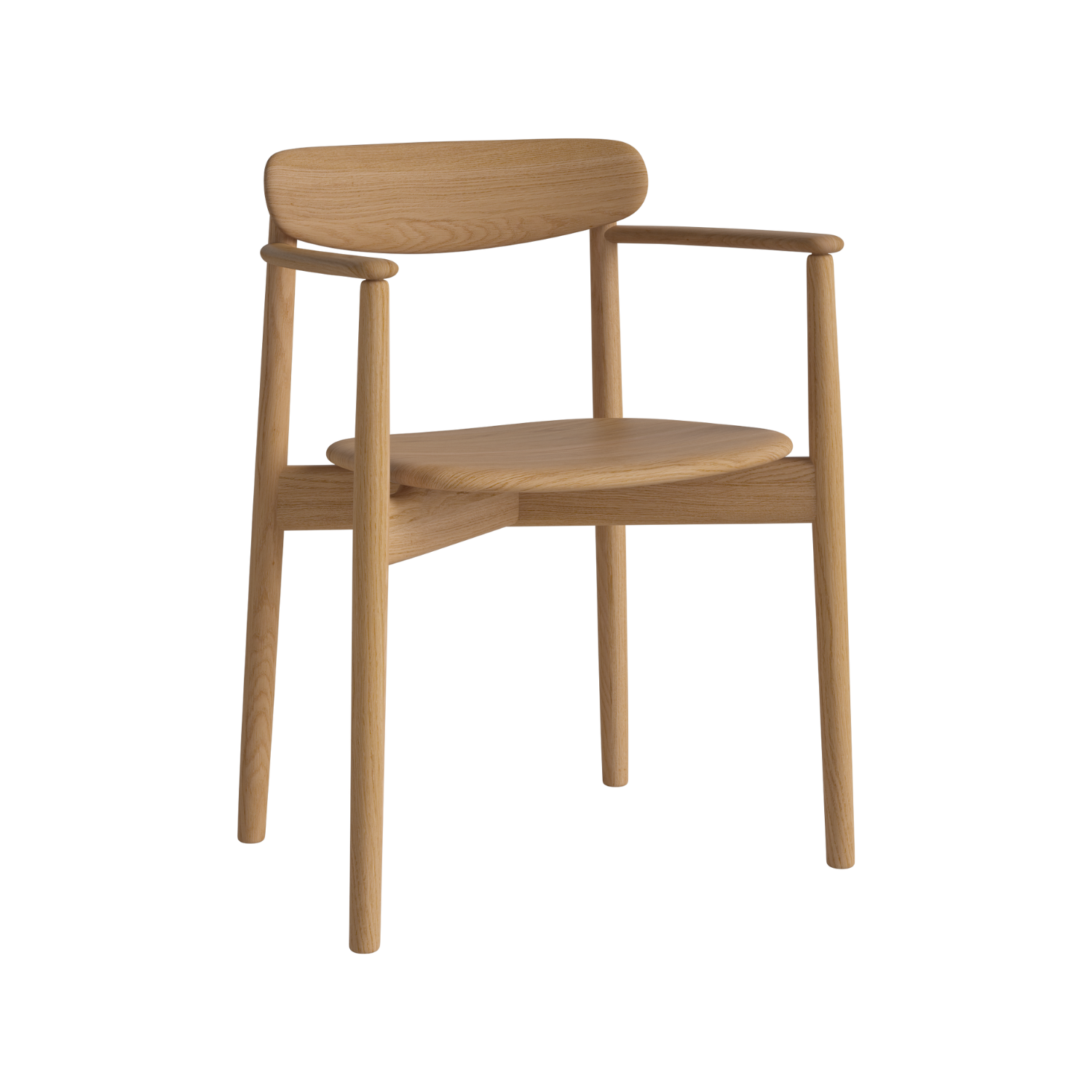 Chair with armrests Merge oak wood