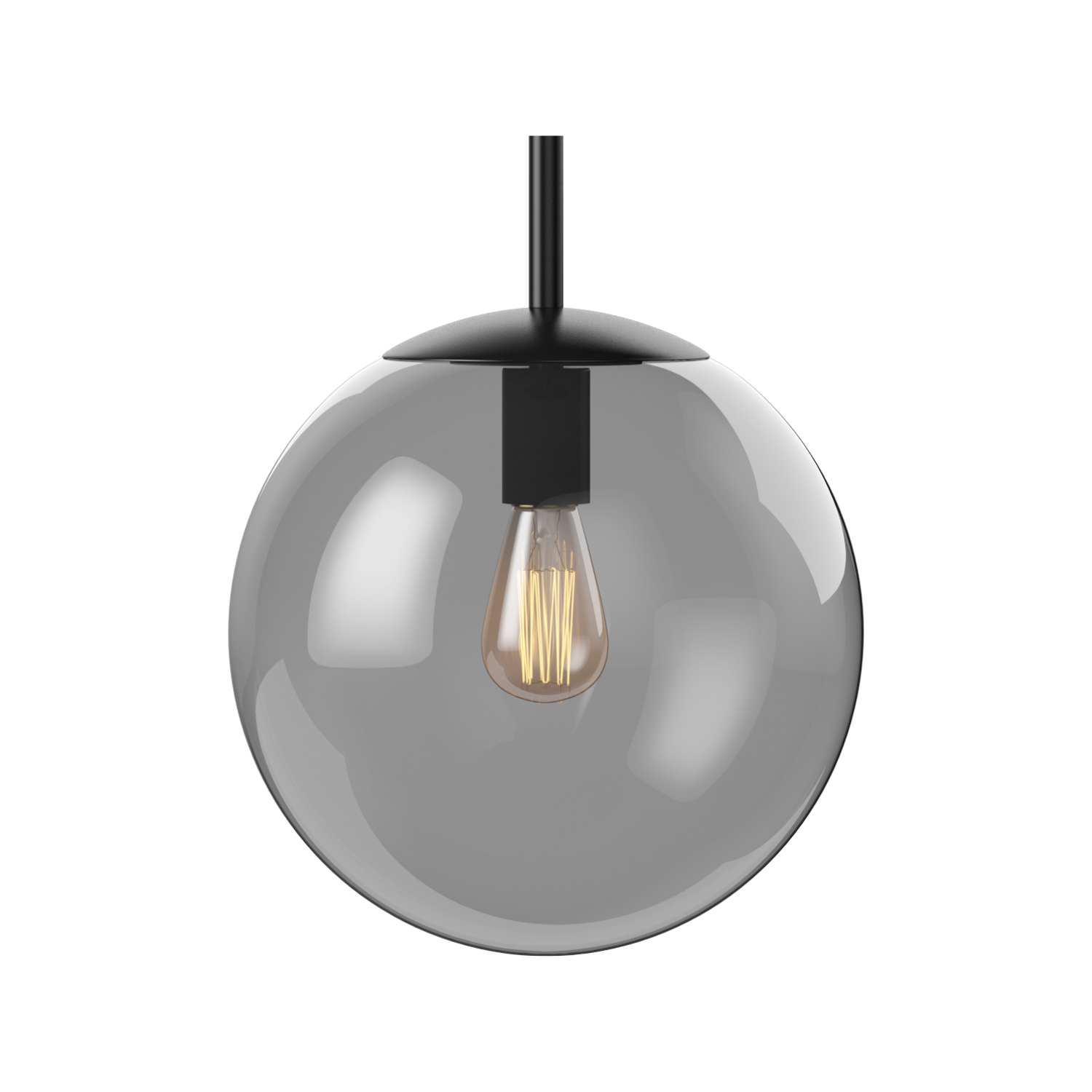 Black orb hanging lamp