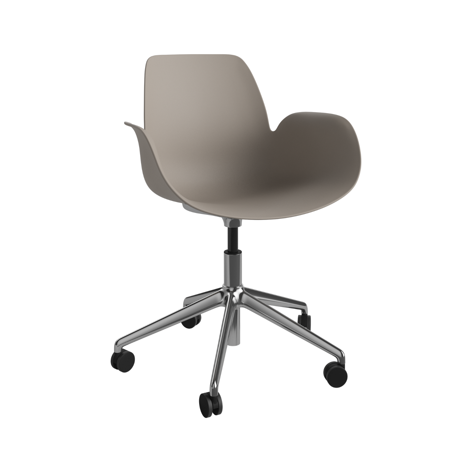 SEED beige office chair with a steel base