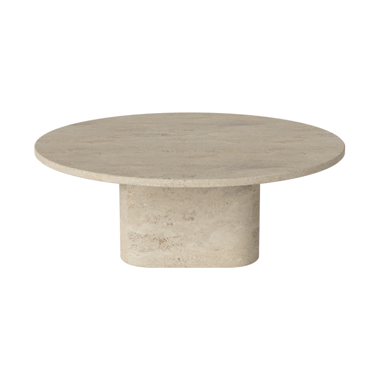 Round Coffee Table Eida Sandsowy travertine