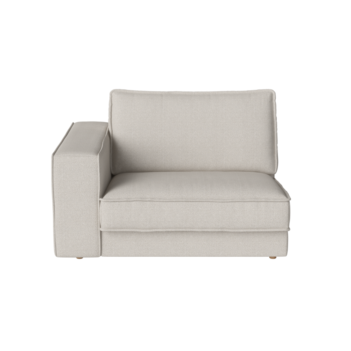 NOORA modular sofa - left -hand module with a whitened base