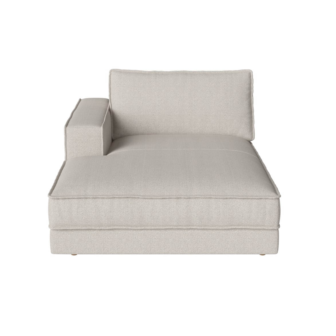 NOORA modular sofa - left -handed chaise with a whitened base