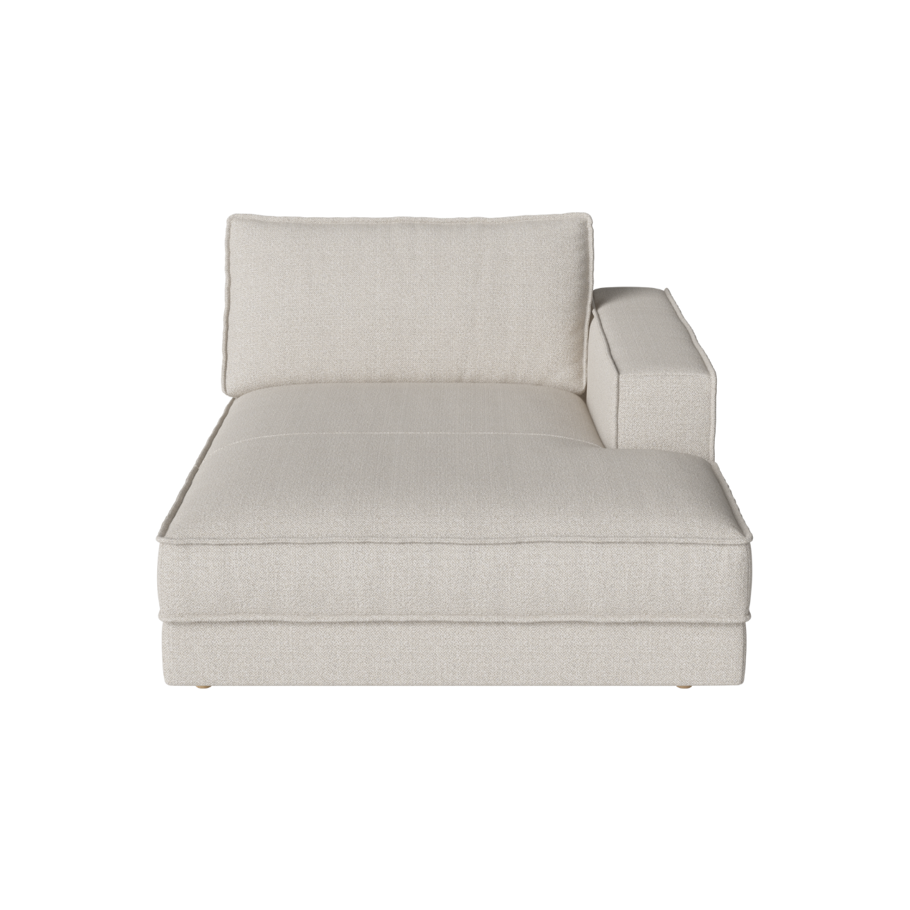 NOORA modular sofa - right -handed chaise with a whitened base