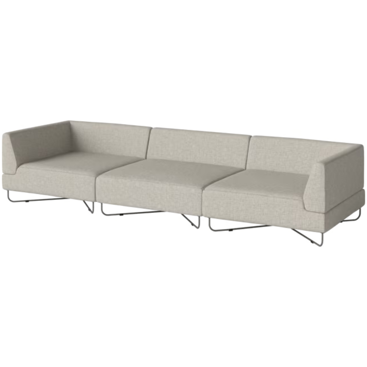 3-module sofa orlando steel base