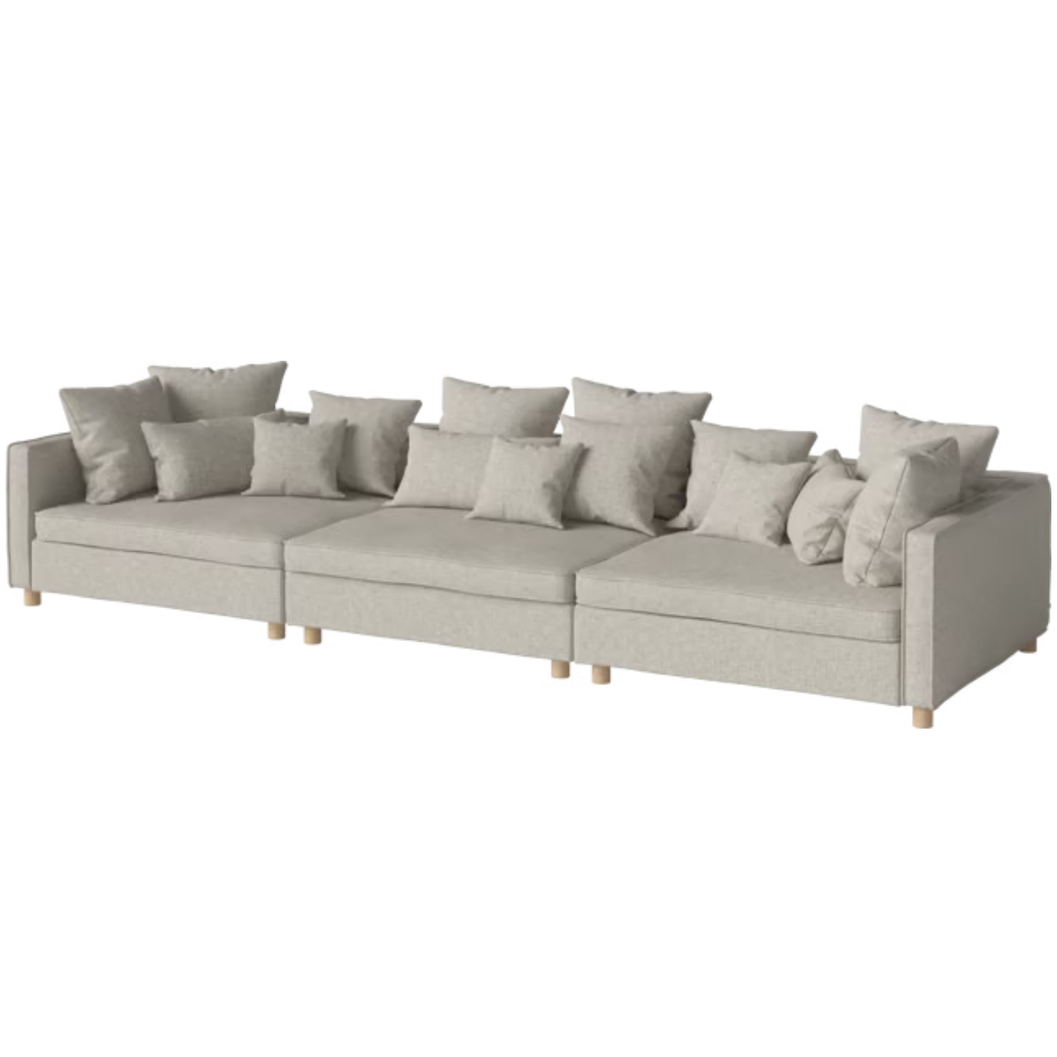 3-module sofa raspberry white base