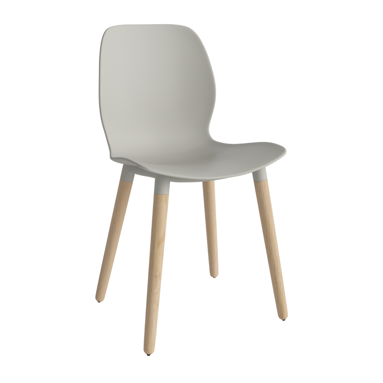 Seed gray chair with a whitened base