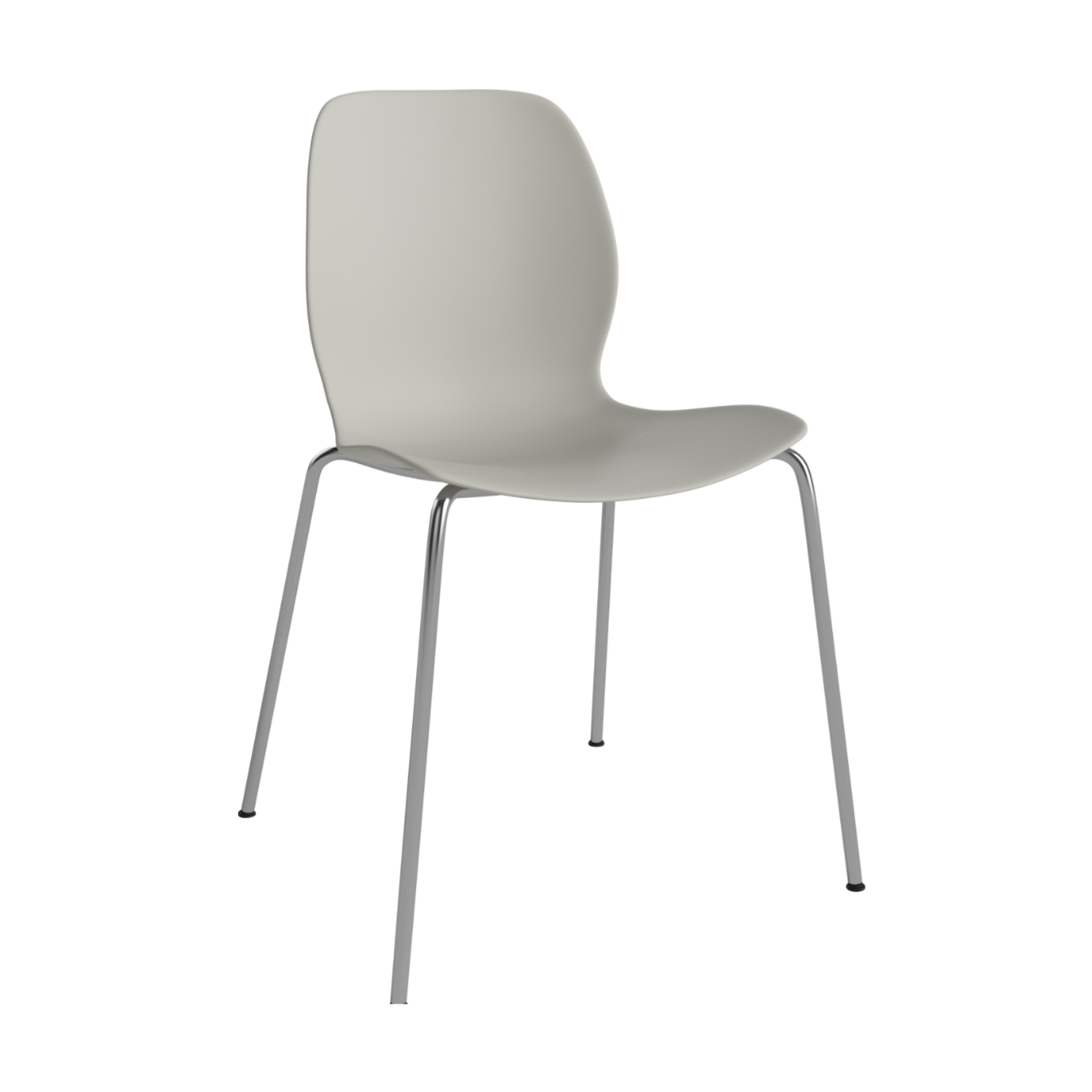 Seed gray chair with a steel base