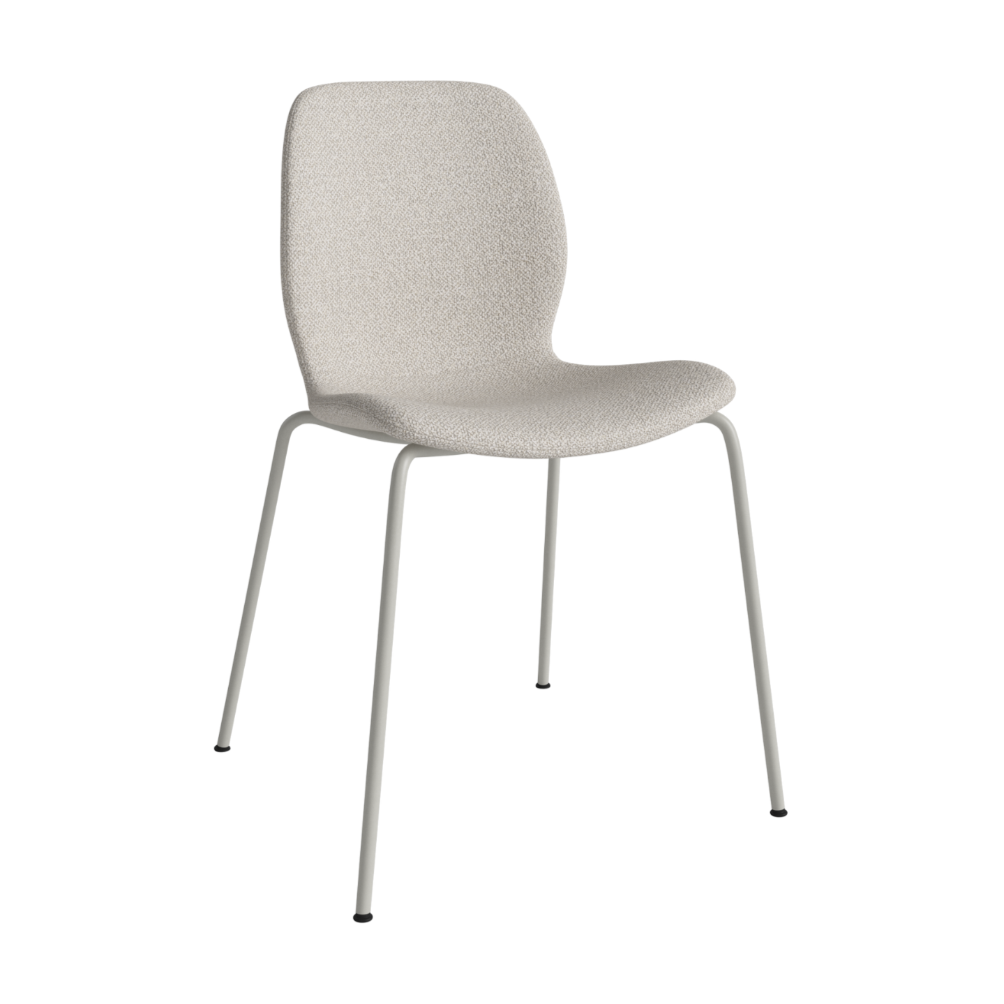 Seed chair upholstered with a gray base