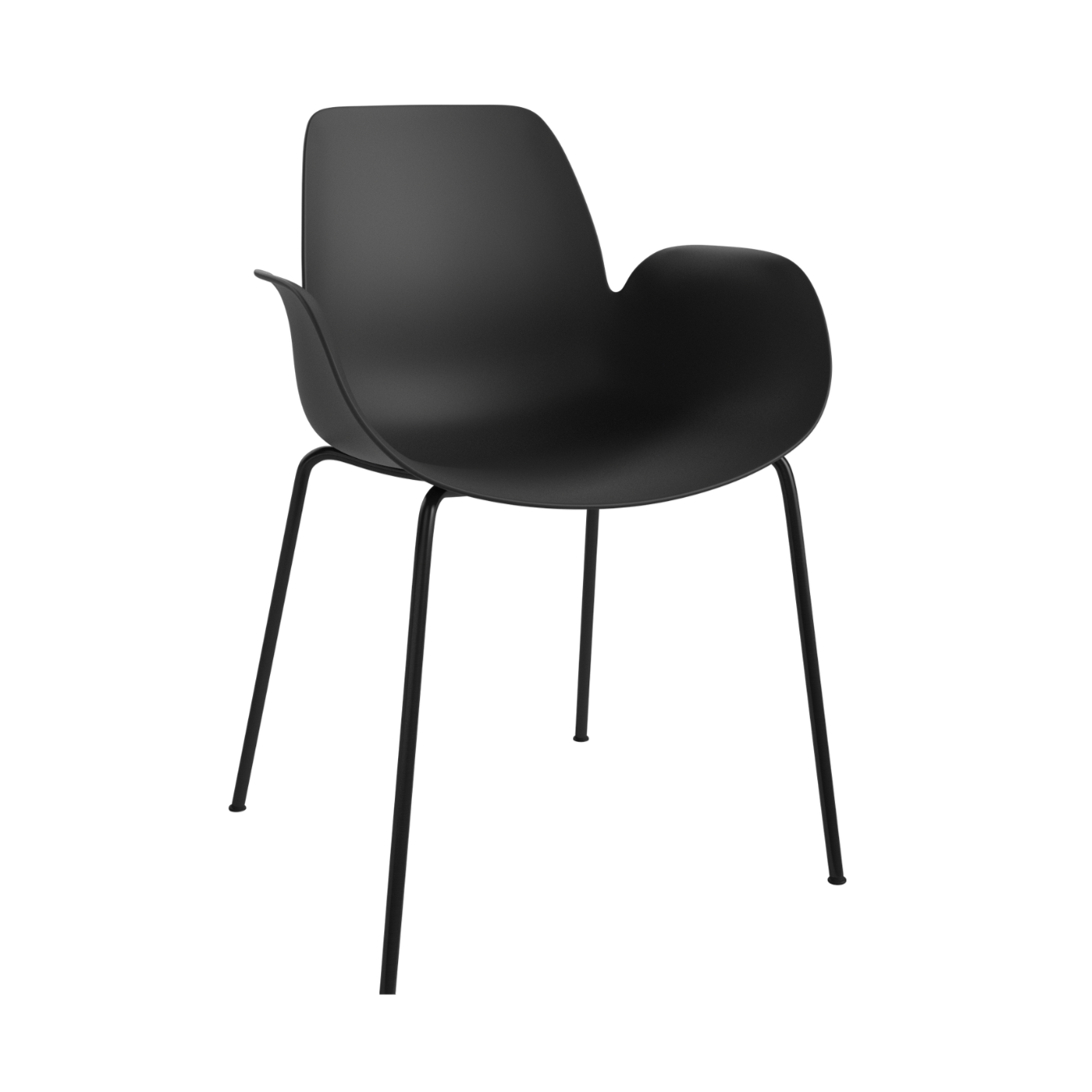 Chair with Seed Black Seed armrests with a black base