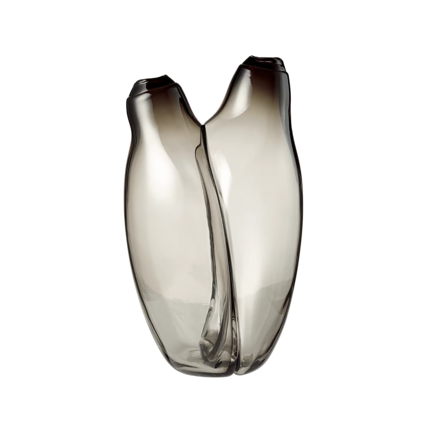 Hug vase brown glass