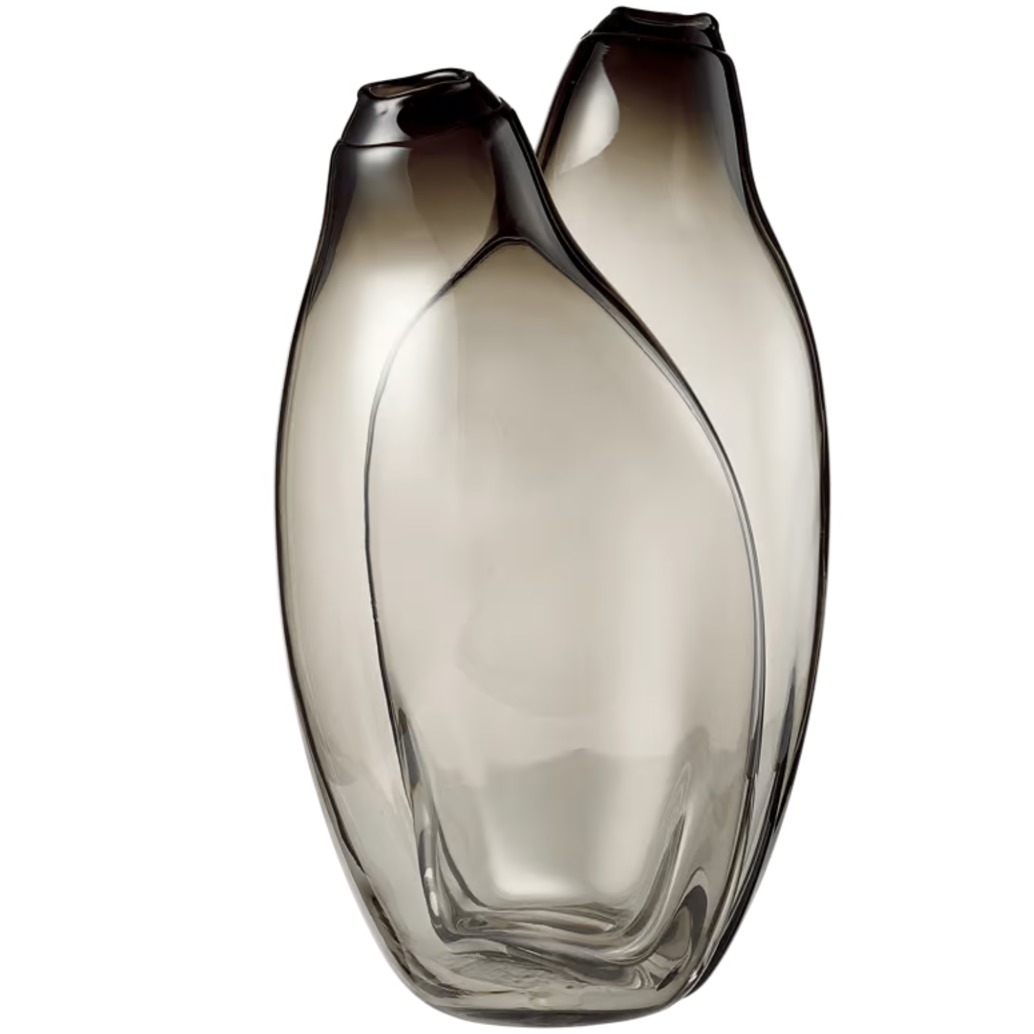 Hug vase brown glass