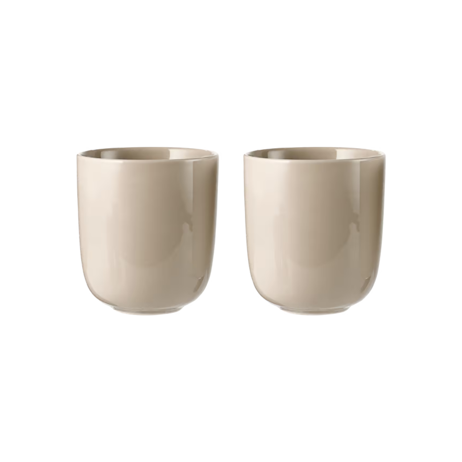 Arcs cups beige porcelain