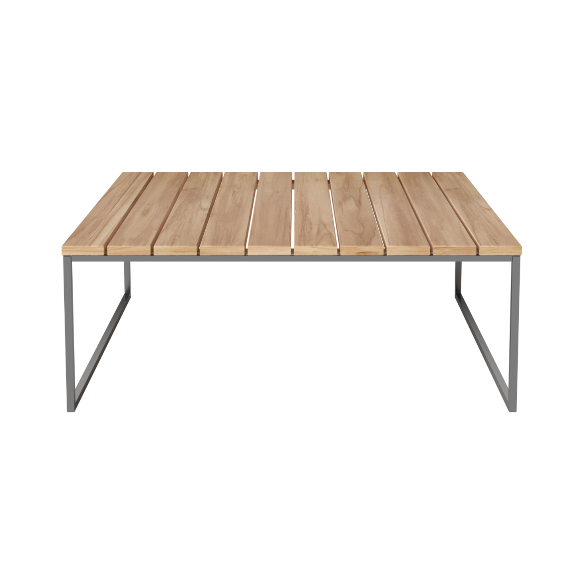 The external coffee table Como wooden top with a steel base